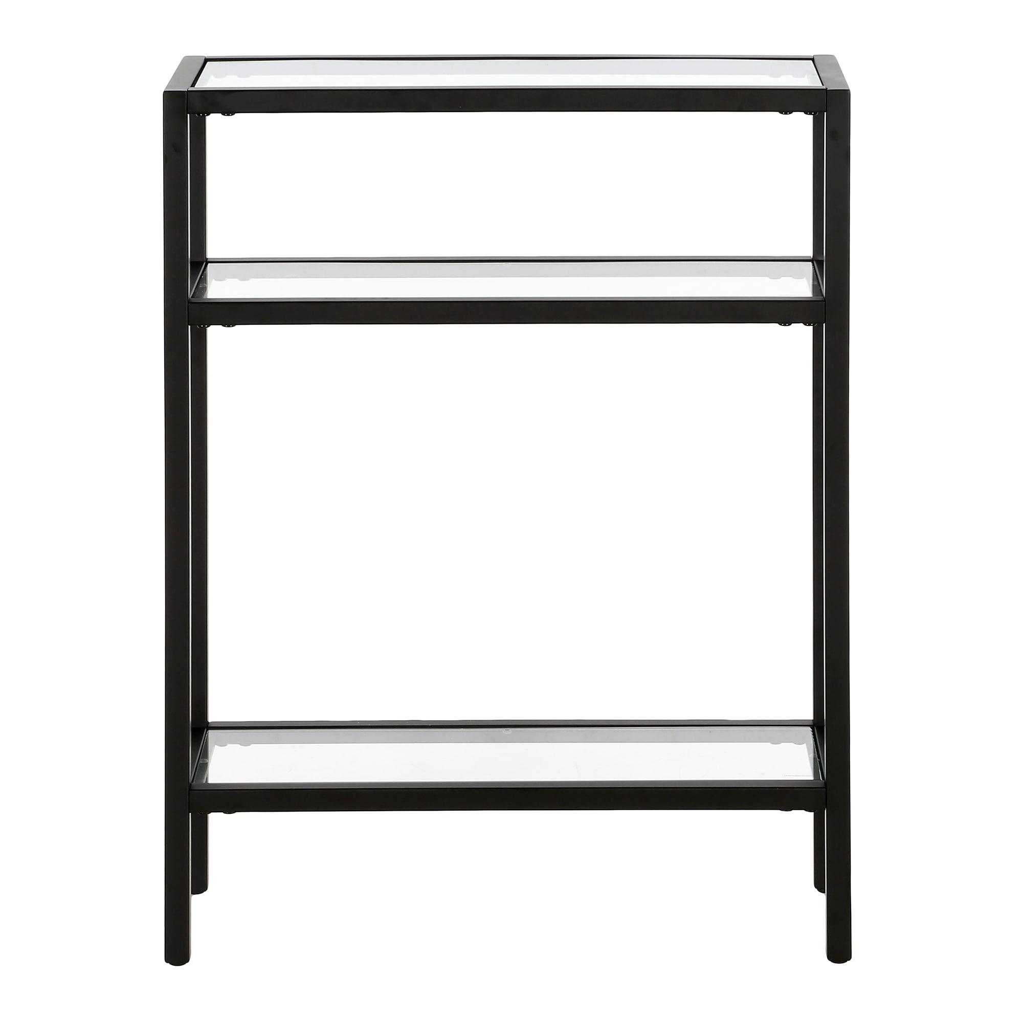 Evelyn&Zoe Sivil 22" Wide Rectangular Console Table, Blackened Bronze