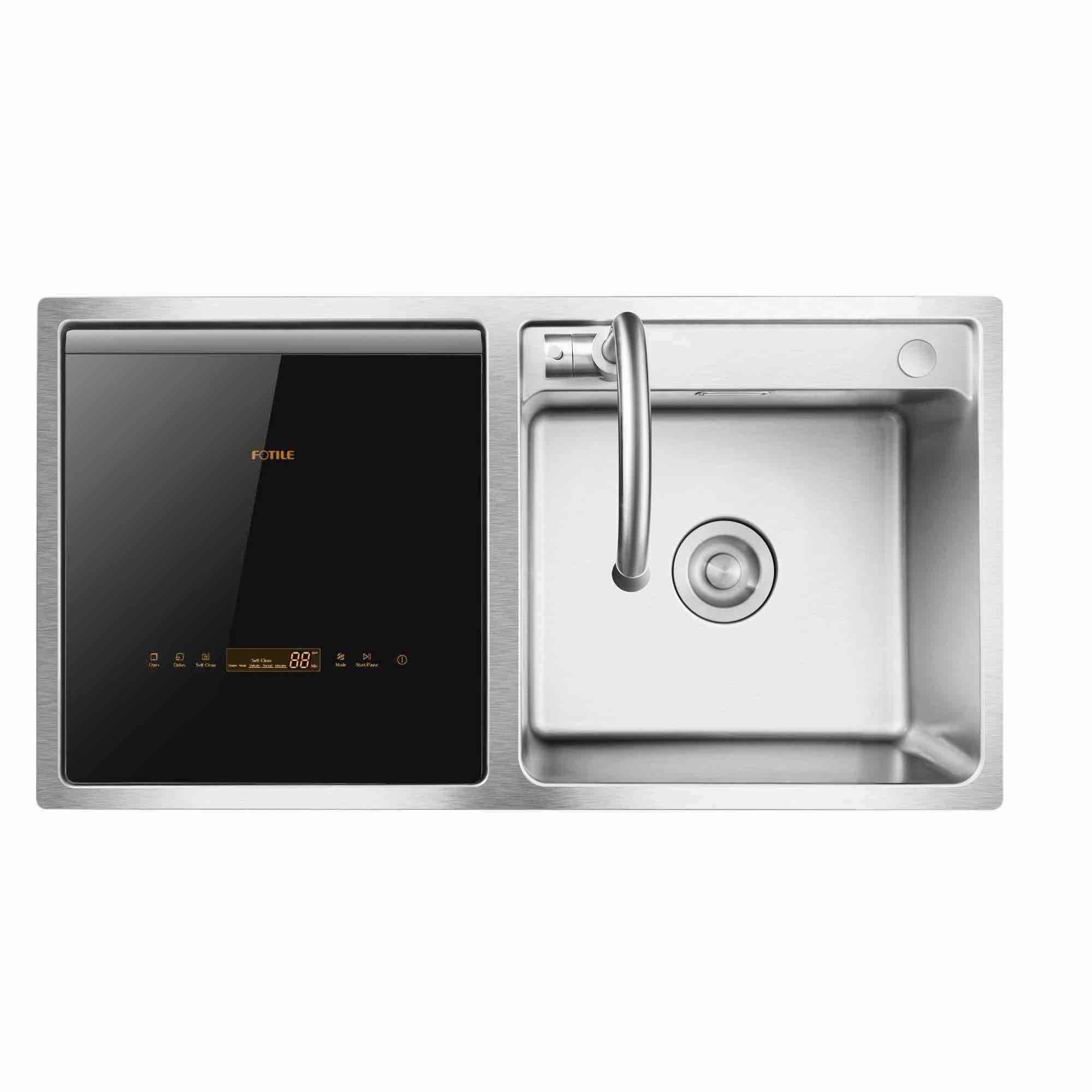 FOTILE Left Orientation, 2-In-1 In Sink Dishwasher 18-in Top Control Built-In Dishwasher, 57.8-dBA Standard Sound Level