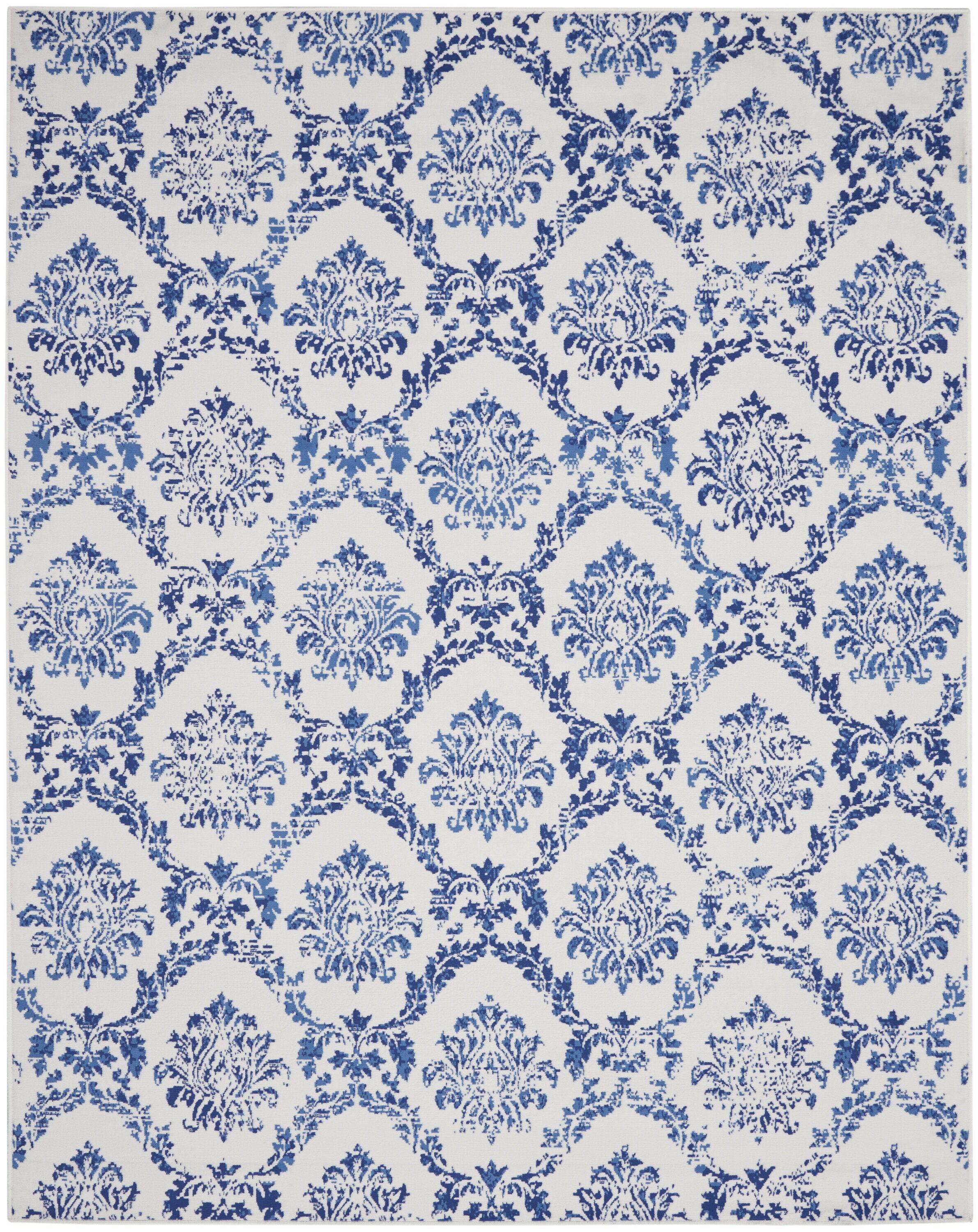 Nourison Whimsicle WHS01 Indoor only Area Rug - Ivory Navy 8' x 10'