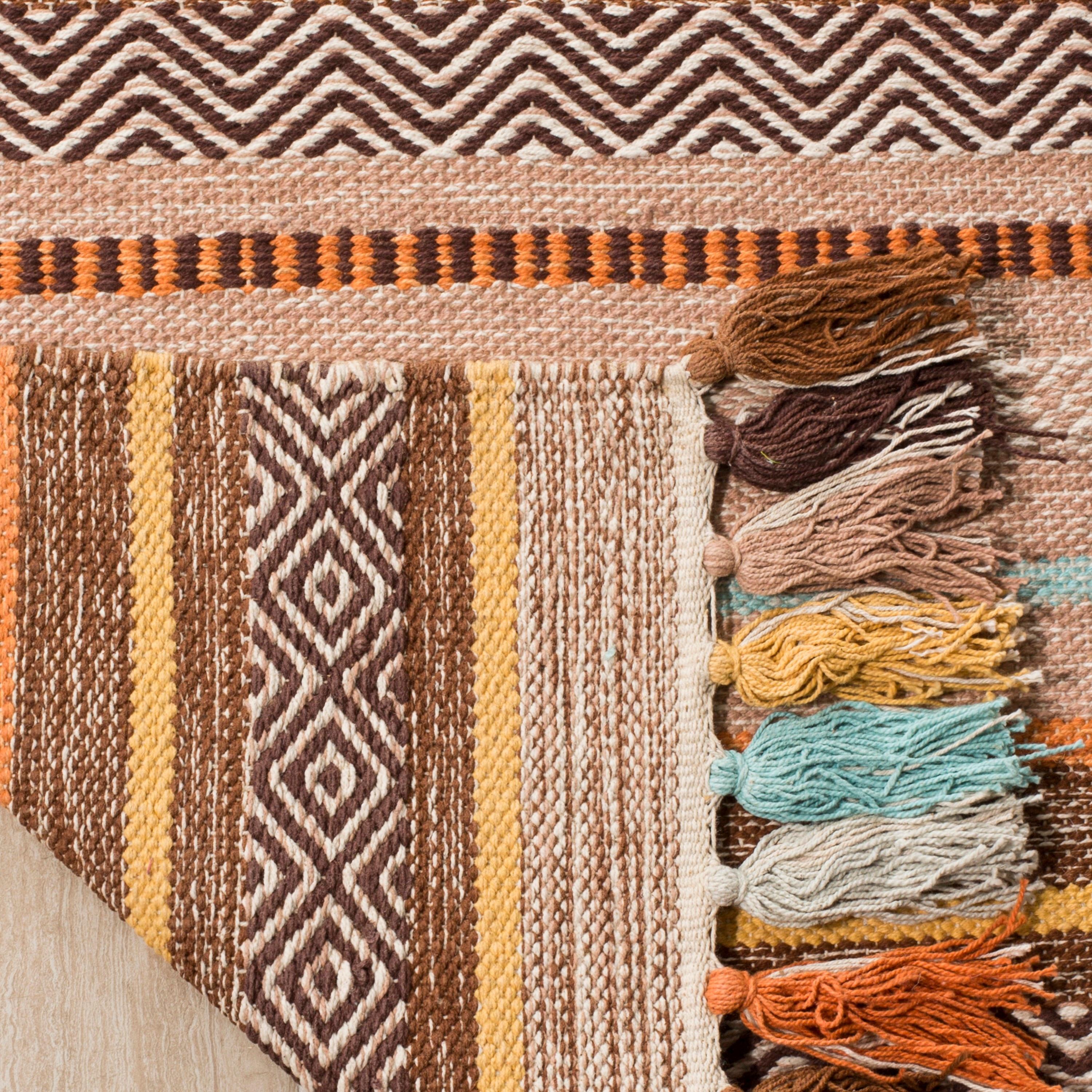 Montauk MTK901 Hand Woven Indoor Runner Rug - Brown/Multi - 2'3"x8' - Safavieh.