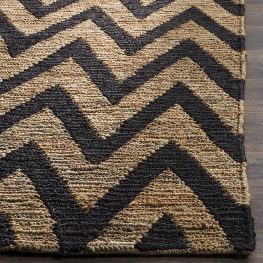 Organica ORG515 Hand Knotted Indoor Area Rug - Black/Natural - 4'x6' - Safavieh.