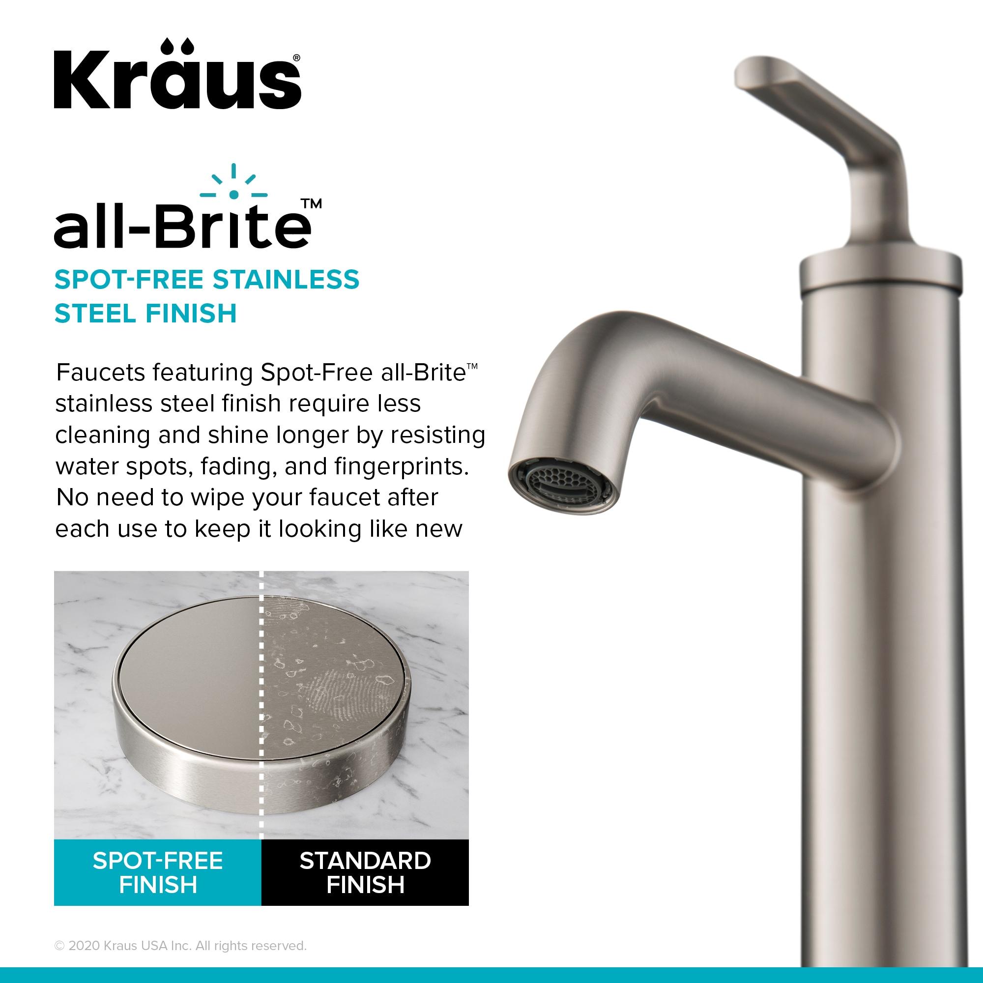 Ramus Single Handle Vessel Sink Bathroom Faucet with Drain Assembly
