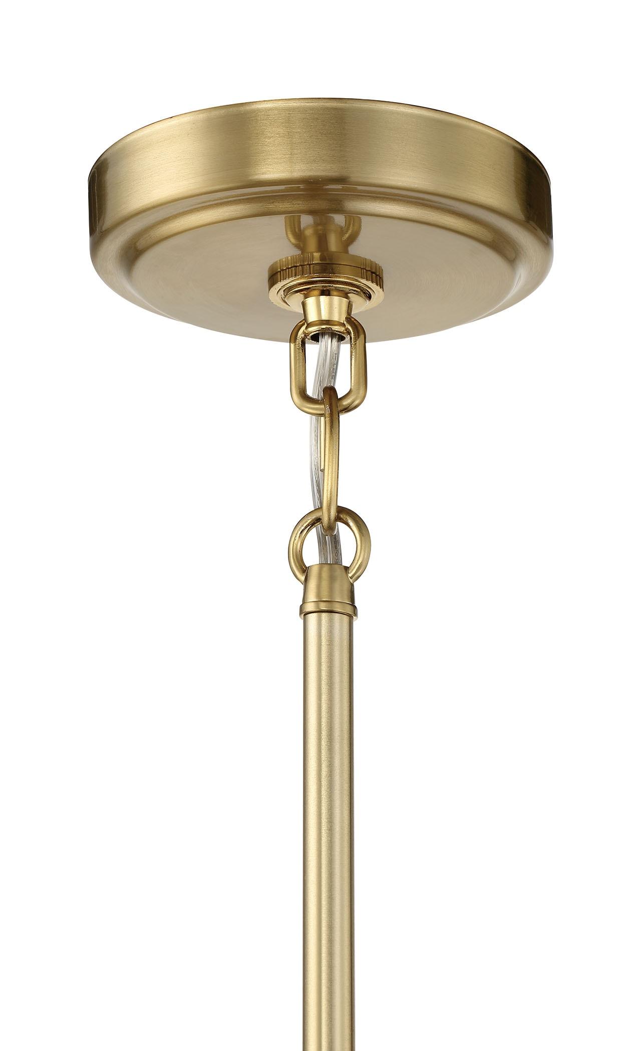 Elegant Mini Pendant Light in Satin Brass with Glass Shade