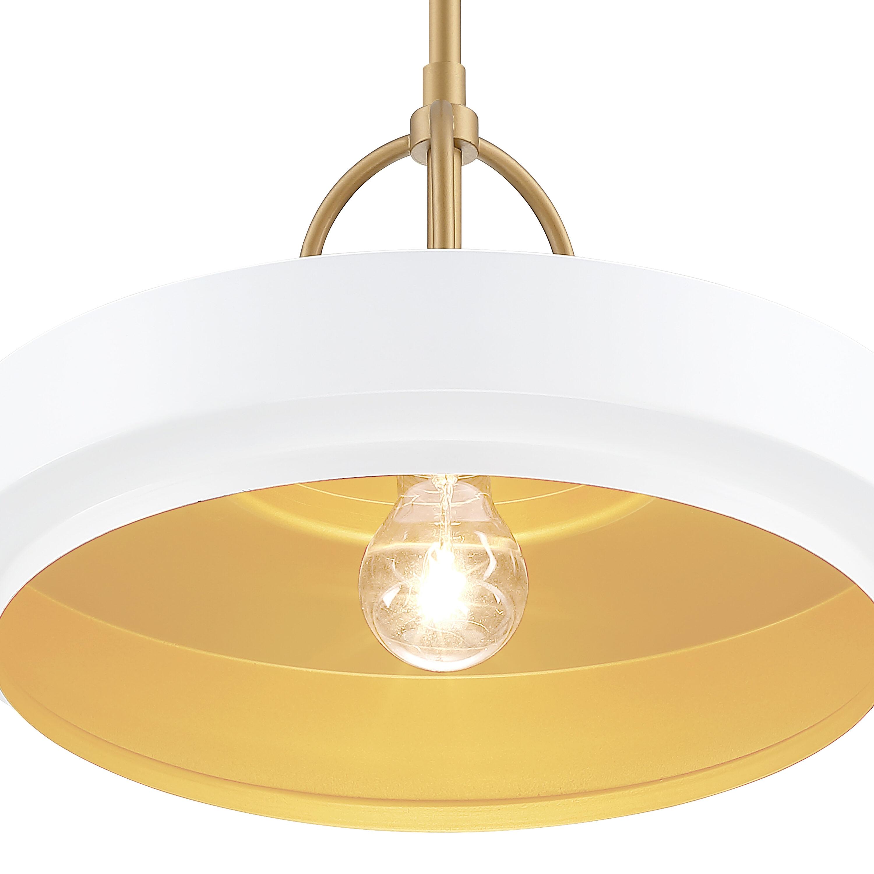 Designers Fountain Odea 14 inch 1-Light Matte White Transitional Pendant Light, D295M-14P-MW