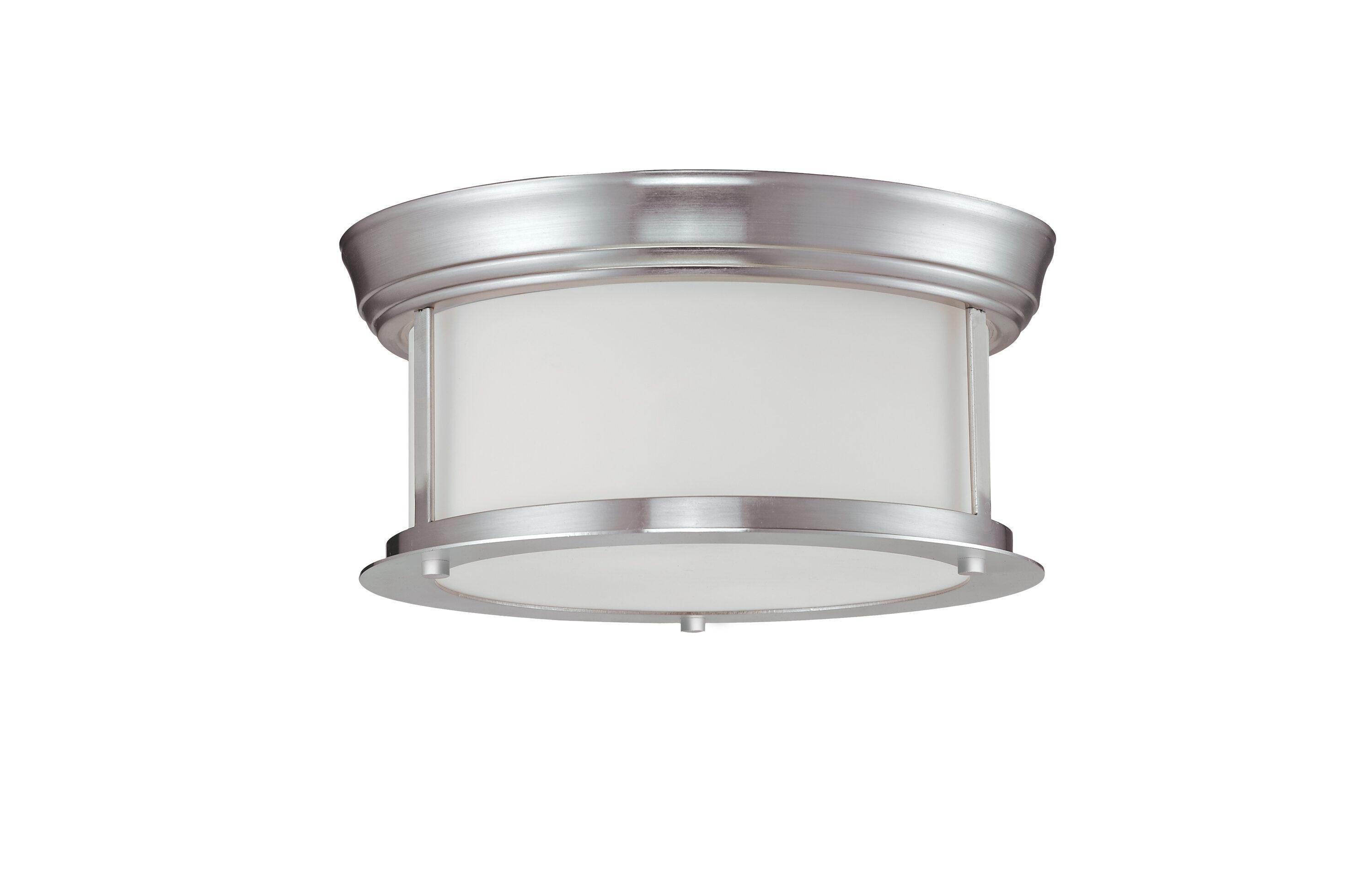 2002F10-BN-Z-Lite-Sonna - 2 Light Flush Mount in Seaside Style - 10.75 Inches Wide by 5 Inches High