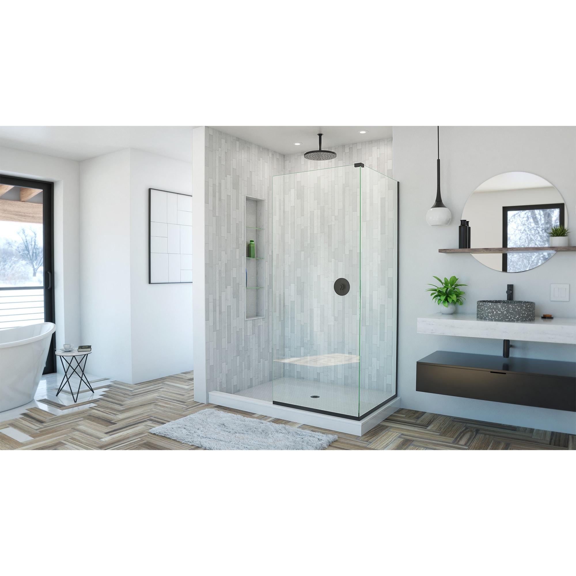 Linea 30"W x 72"H Frameless Fixed Glass Panel