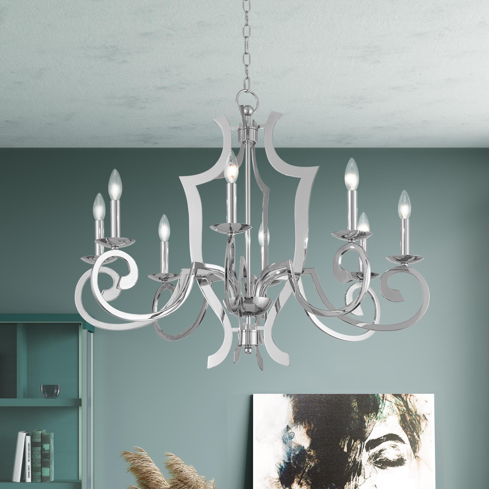 Livex Lighting Aldrich 8 - Light Chandelier in  Polished Chrome