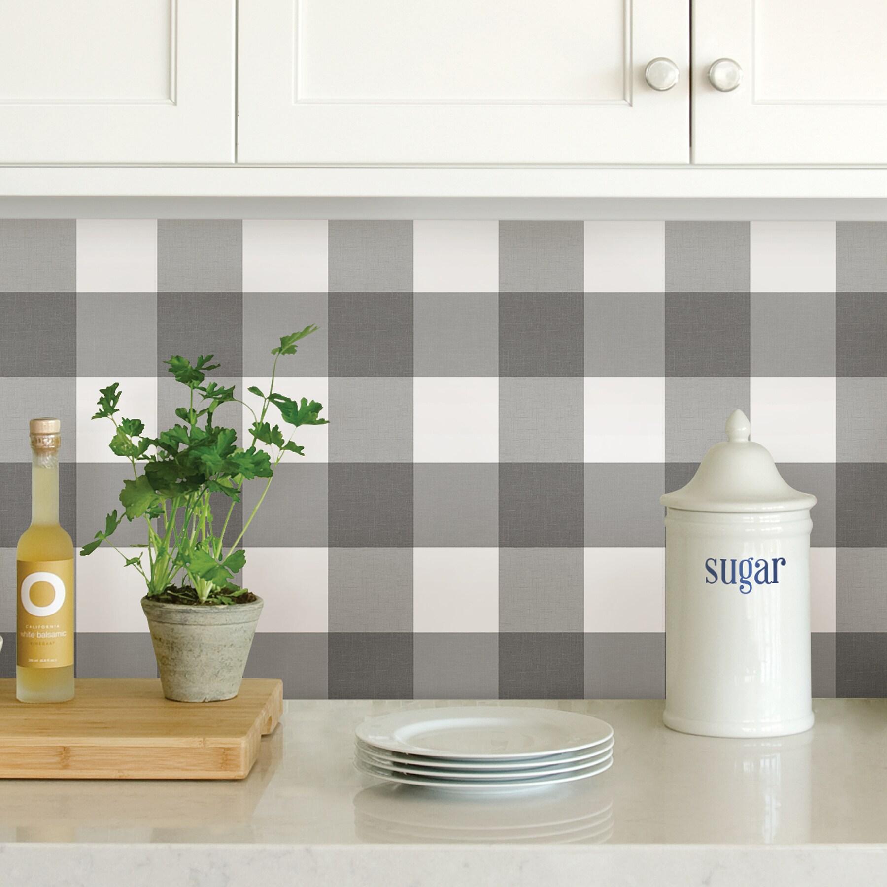 InHome Homestead Plaid Peel & Stick Wallpaper, 198-in by 20.5-in