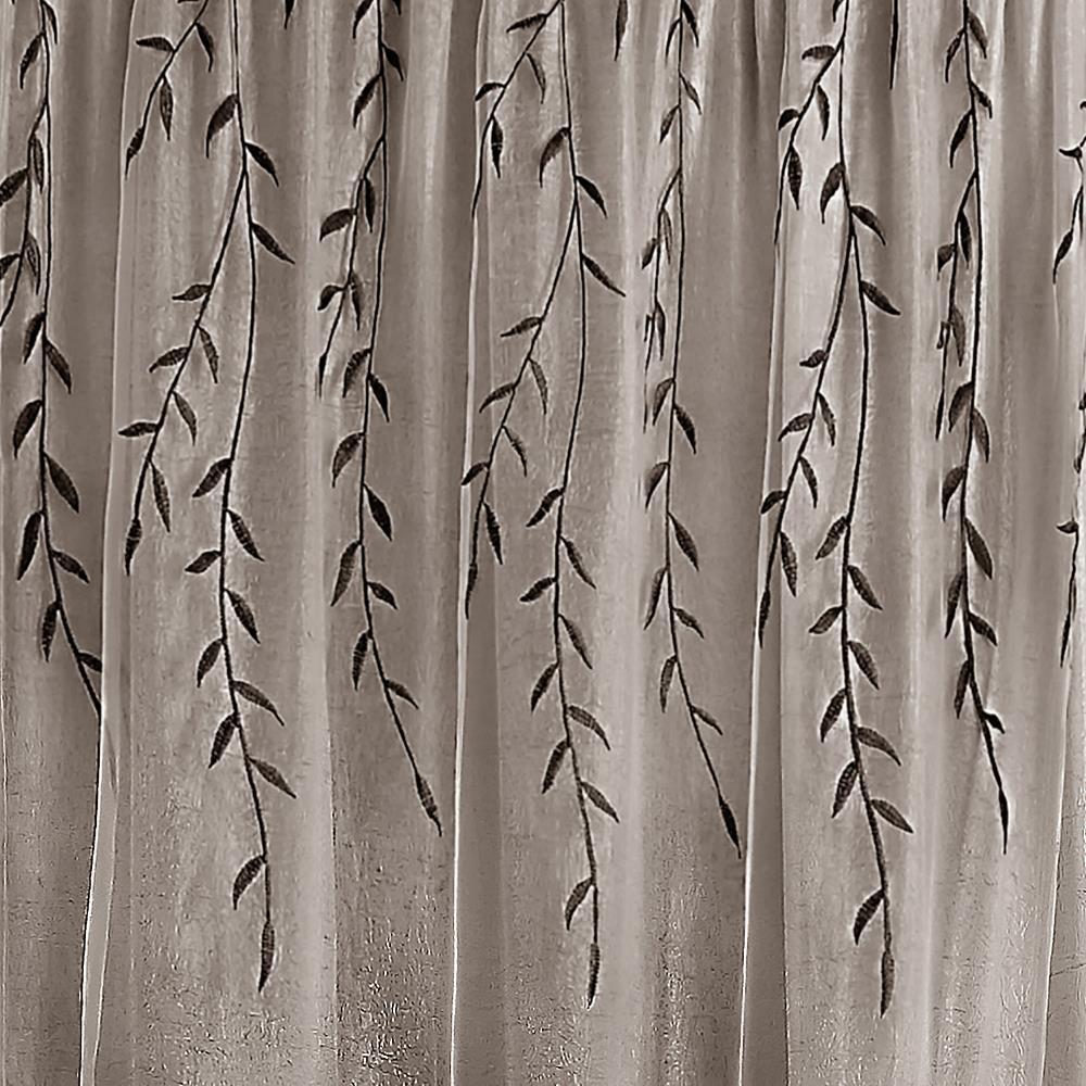 Traditional Elegance Willow Rod Pocket Window Curtain Panel - 42x63 - Toffee