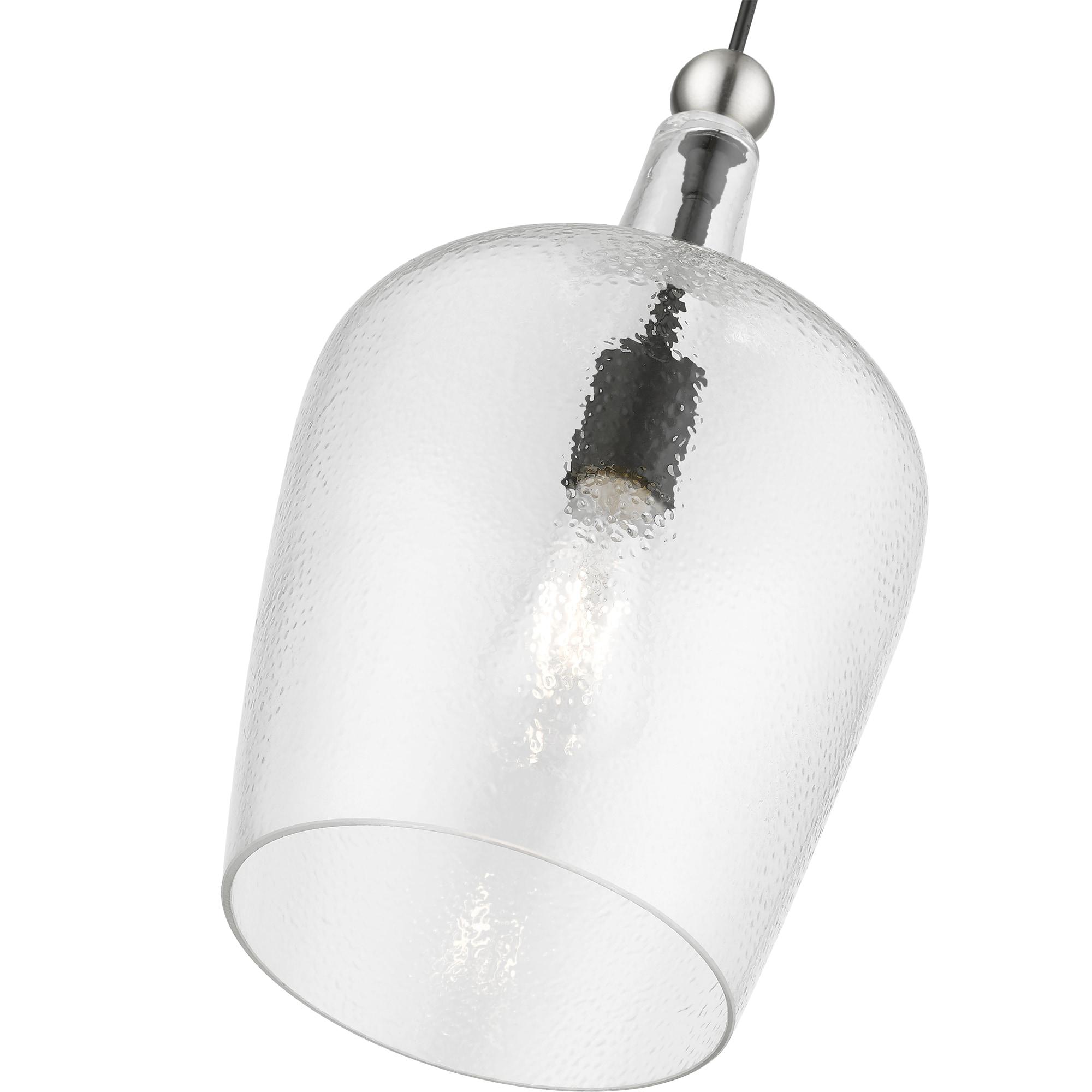 Livex Lighting Avery 1 - Light Pendant in  Black/Brushed Nickel