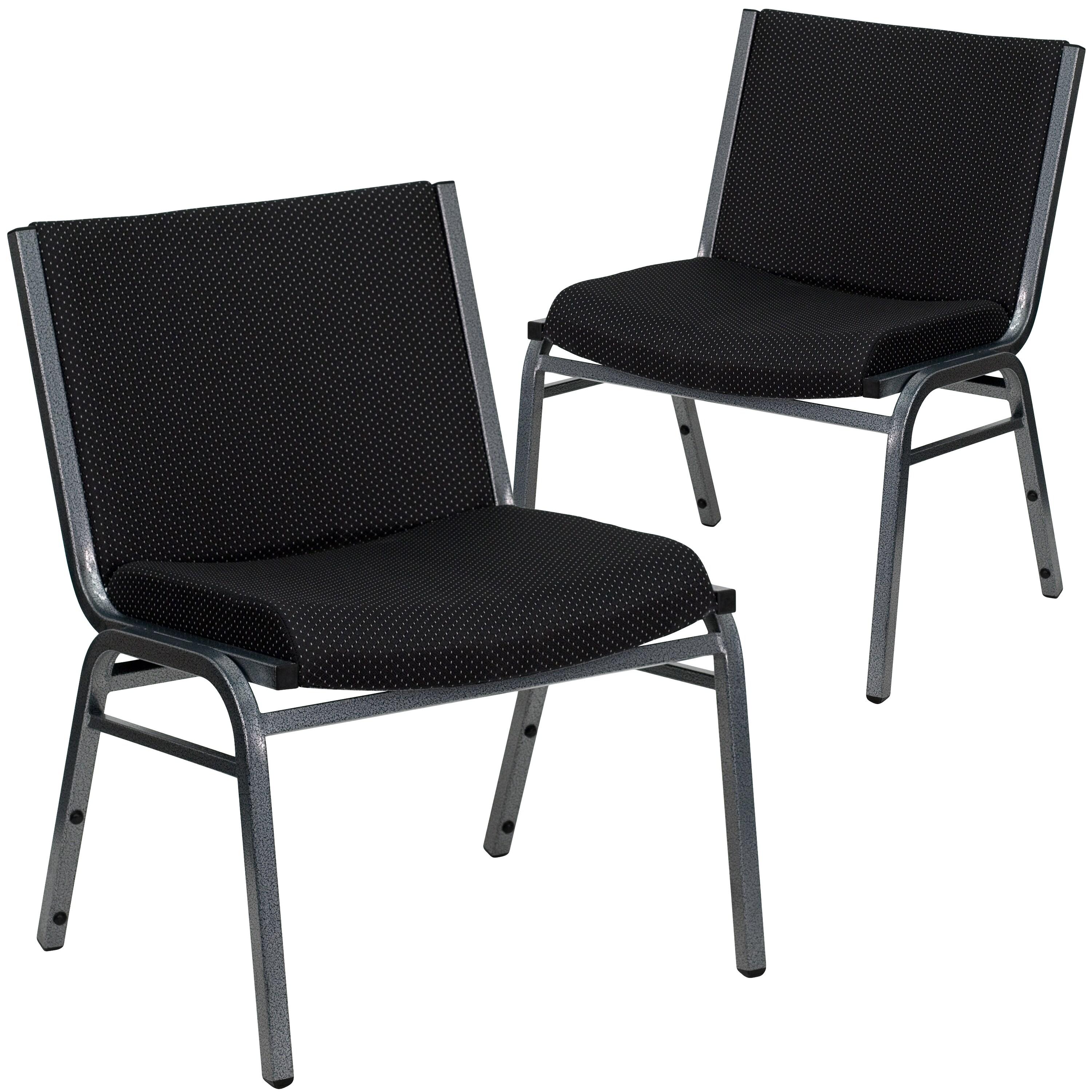Flash Furniture Divine Multipurpose Big & Tall 1000 lb. Rated Stacking Guest Chairs for Business or Home Use (Set of 2)