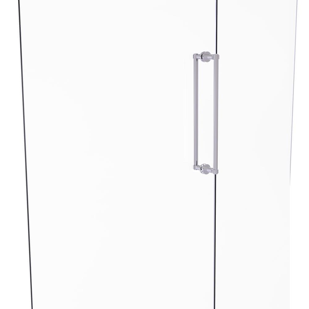 Polished Chrome Contemporary 20.3" Back-to-Back Shower Door Pull