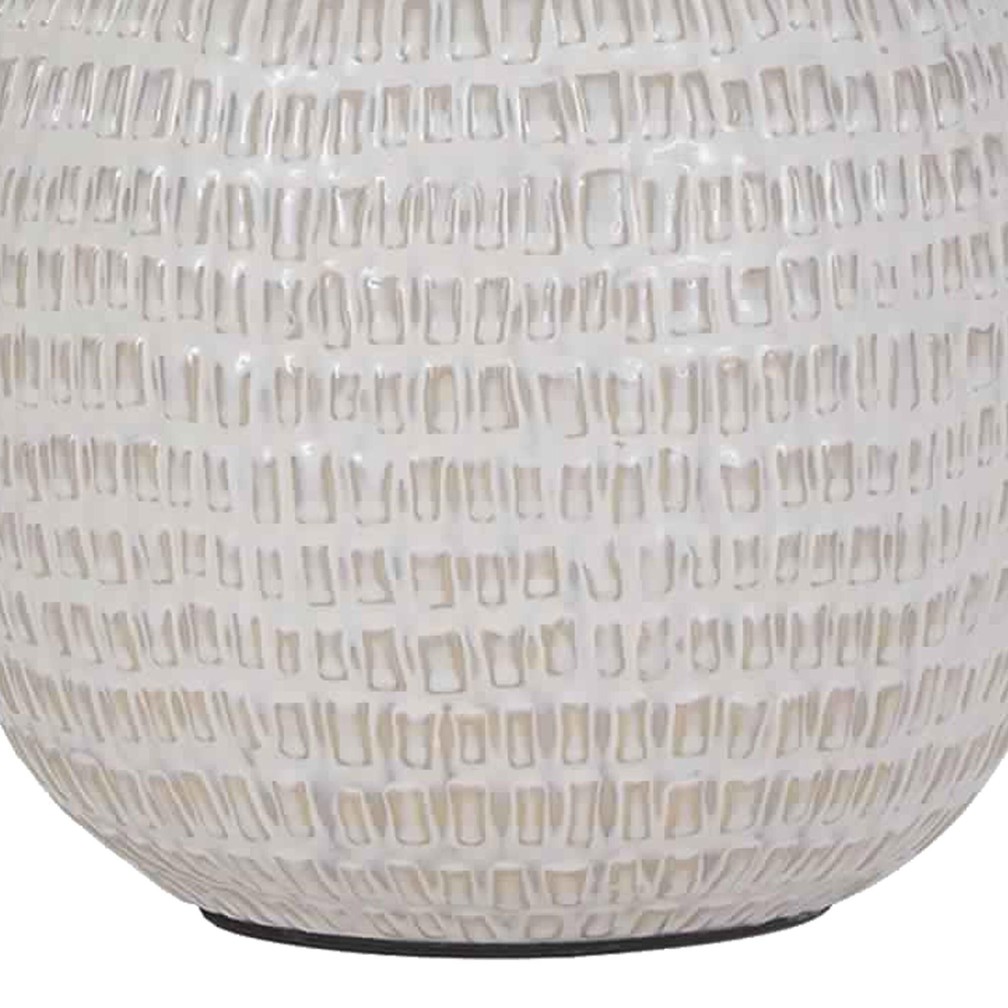 Jamon Ceramic Table Lamp Beige - Signature Design by Ashley: Glazed Texture, 3-Way Switch, UL Listed