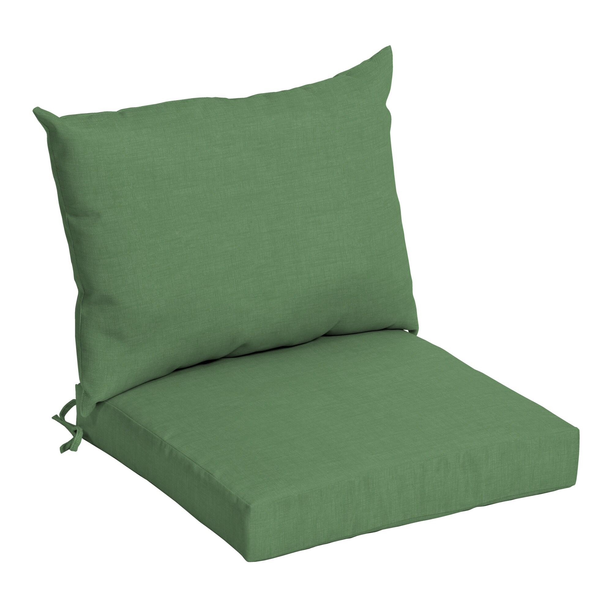 Arden Selections Outdoor Dining Chair Cushion, 21 x 21, Water Repellent, Fade Resistant 21 x 21, Moss Green Leala