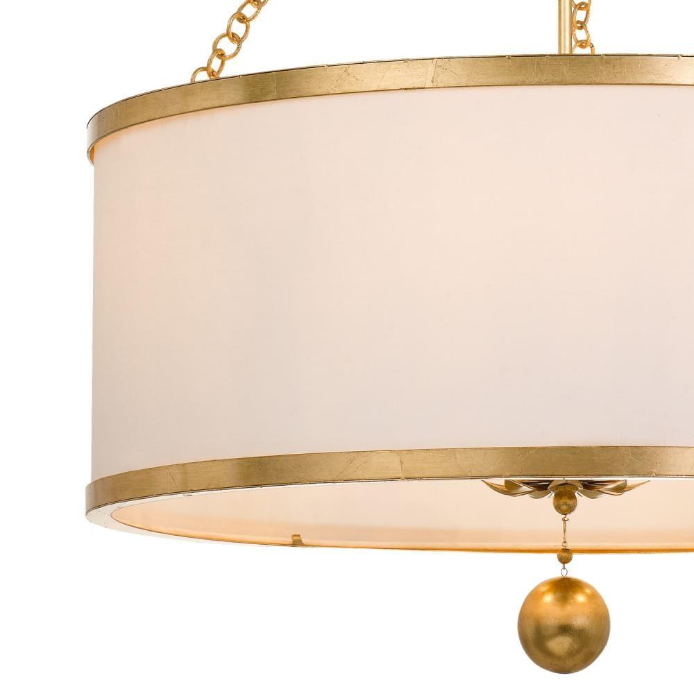 Six Light Chandelier-Antique Gold Finish    -Traditional Installation Crystorama Lighting 518-Ga