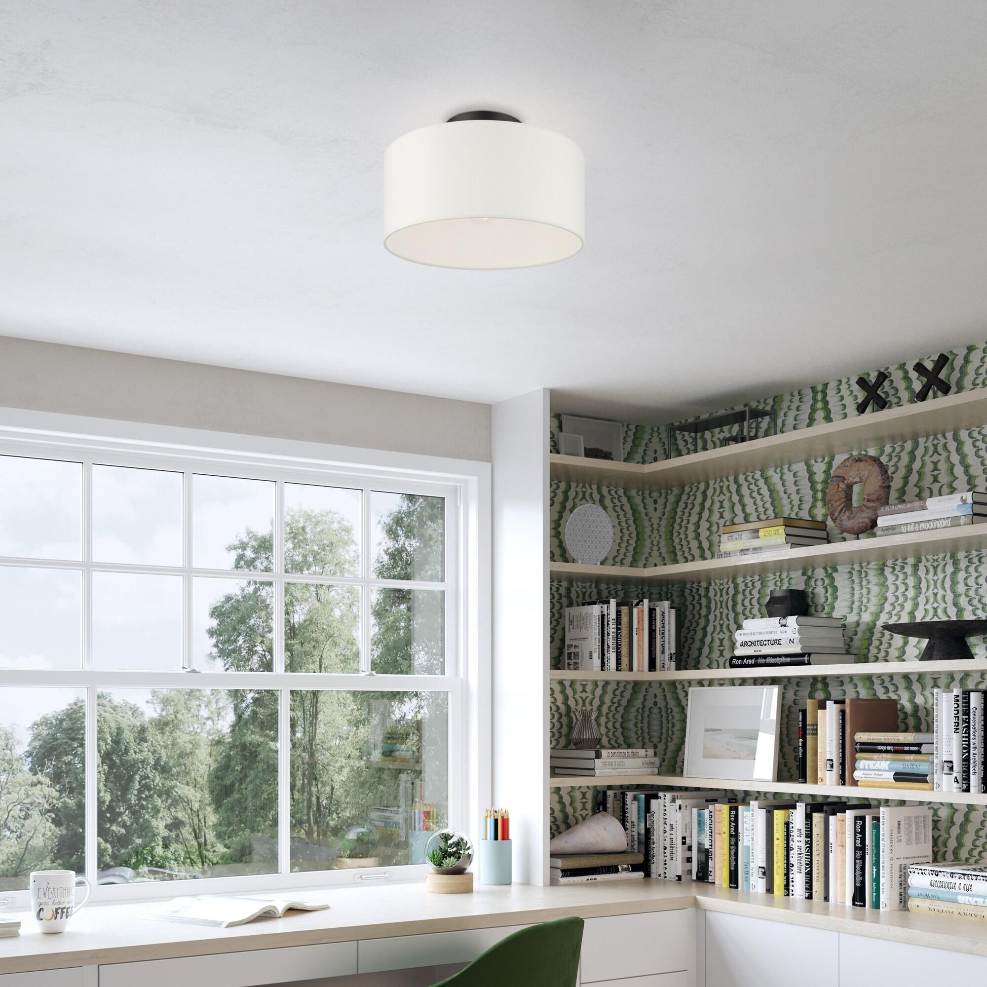 Livex Lighting Meridian 1 - Light Semi-Flush Mount in  Black