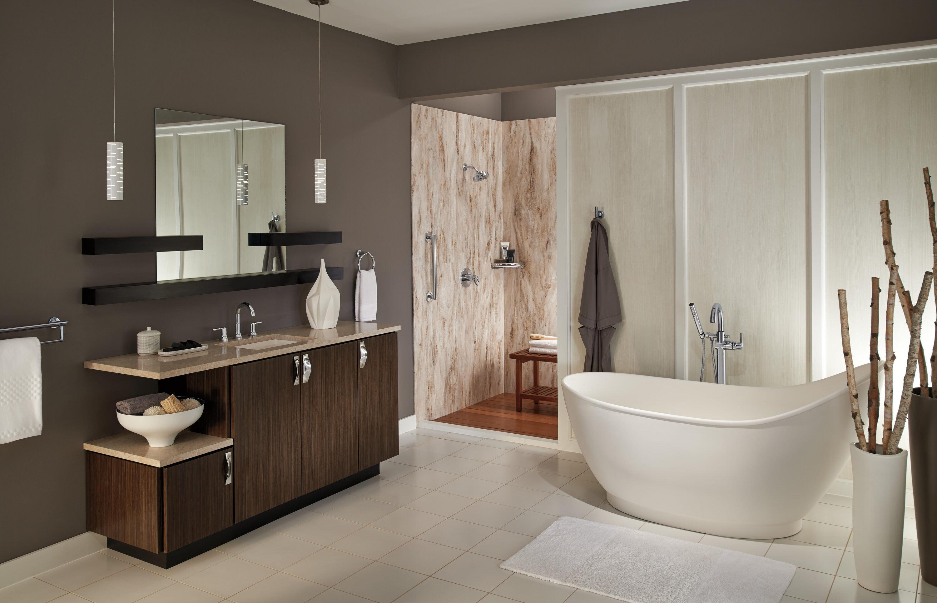Trinsic Single Handle Floor Mounted Freestanding Tub Filler