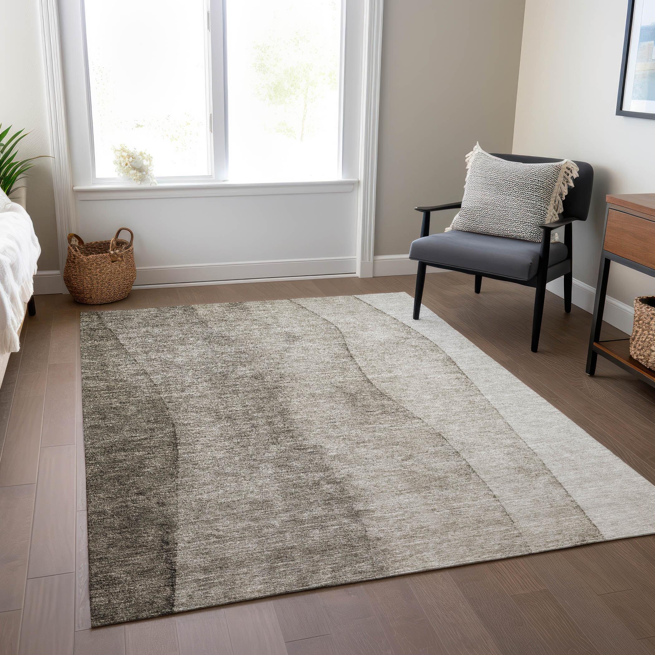 Addison Rugs Chantille ACN690 Taupe 10' x 14' Indoor Outdoor Area Rug, Easy Clean, Machine Washable, Non Shedding, Bedroom, Entry, Living Room, Dining Room, Kitchen, Patio Rug