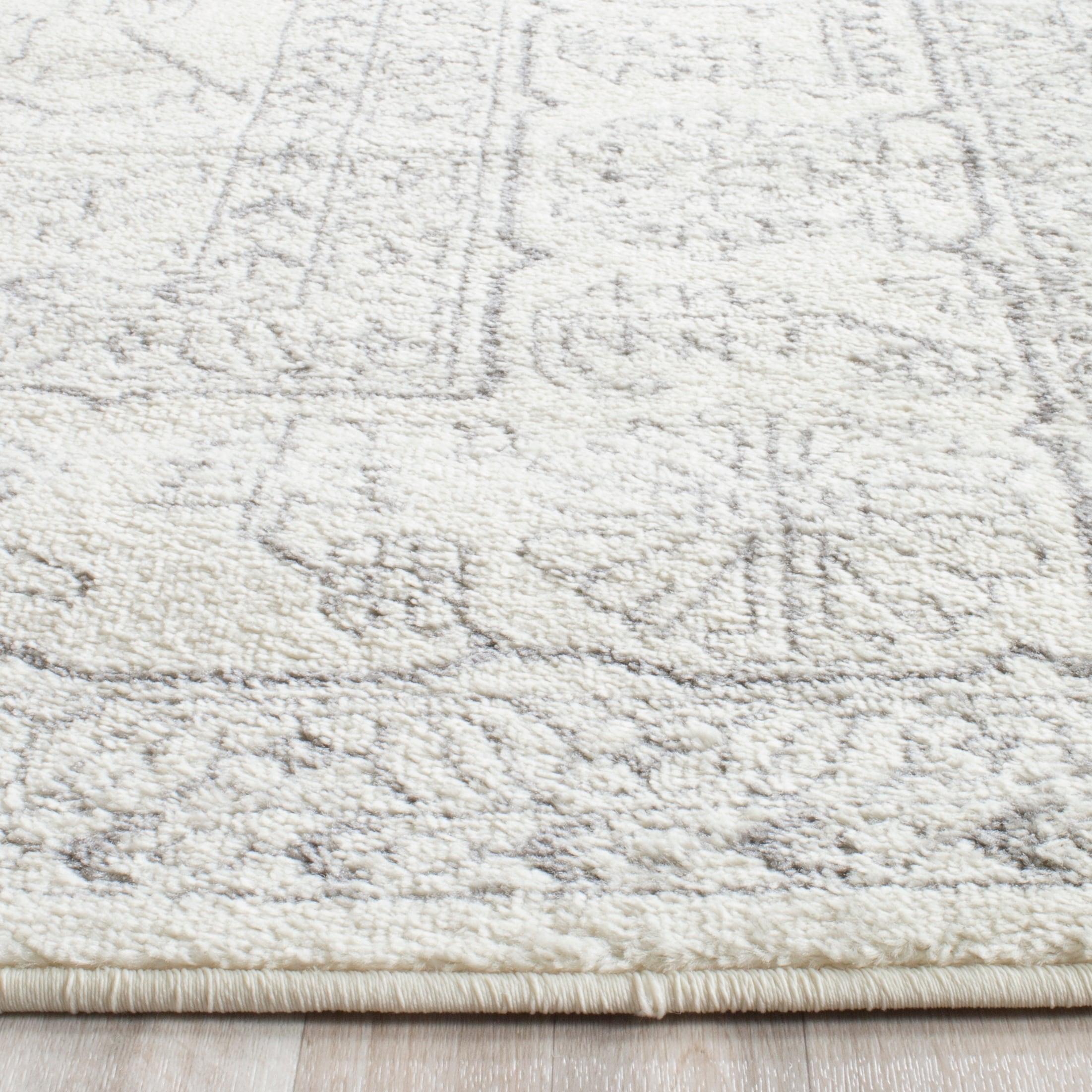 Adirondack ADR108 Power Loomed Area Rug - Ivory/Silver - 10'x10' - Safavieh.