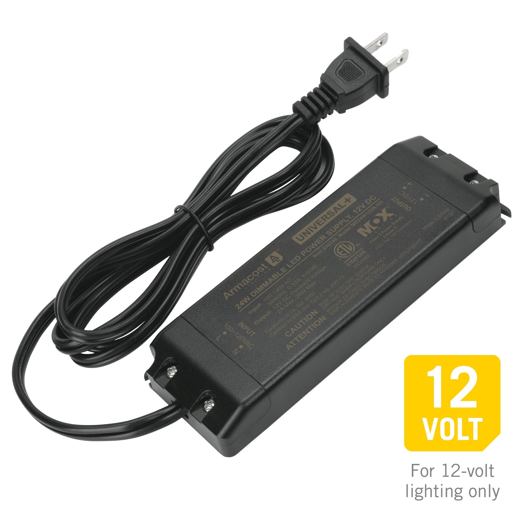 Armacost Lighting Universal+ Dimmable LED Driver 12V DC, 60W Electronic Transformer ELV/MLV/TRIAC 830240