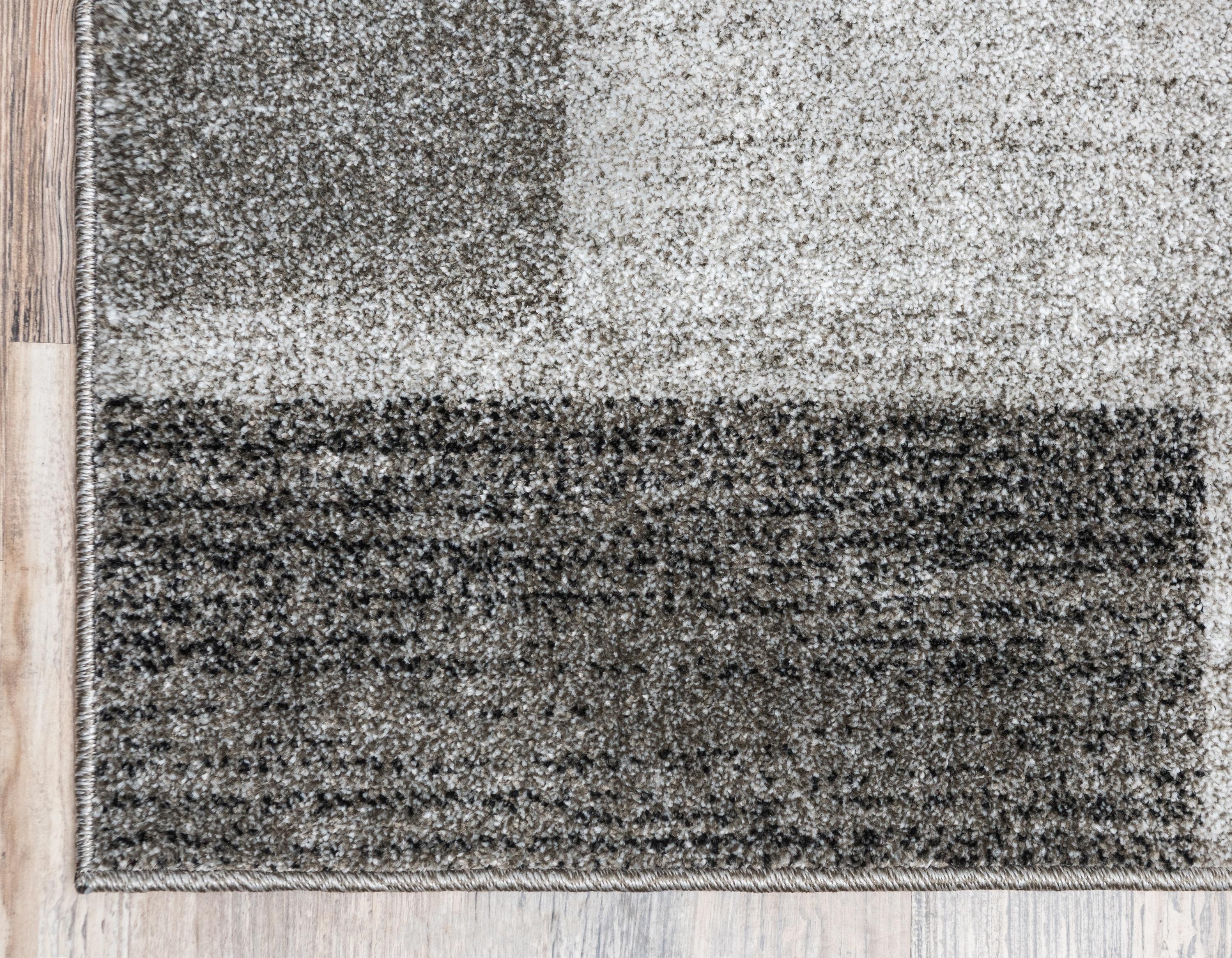 Unique Loom Del Mar Collection Area Rug - Sarah (9'  x 12' Rectangle Light Gray/Gray)