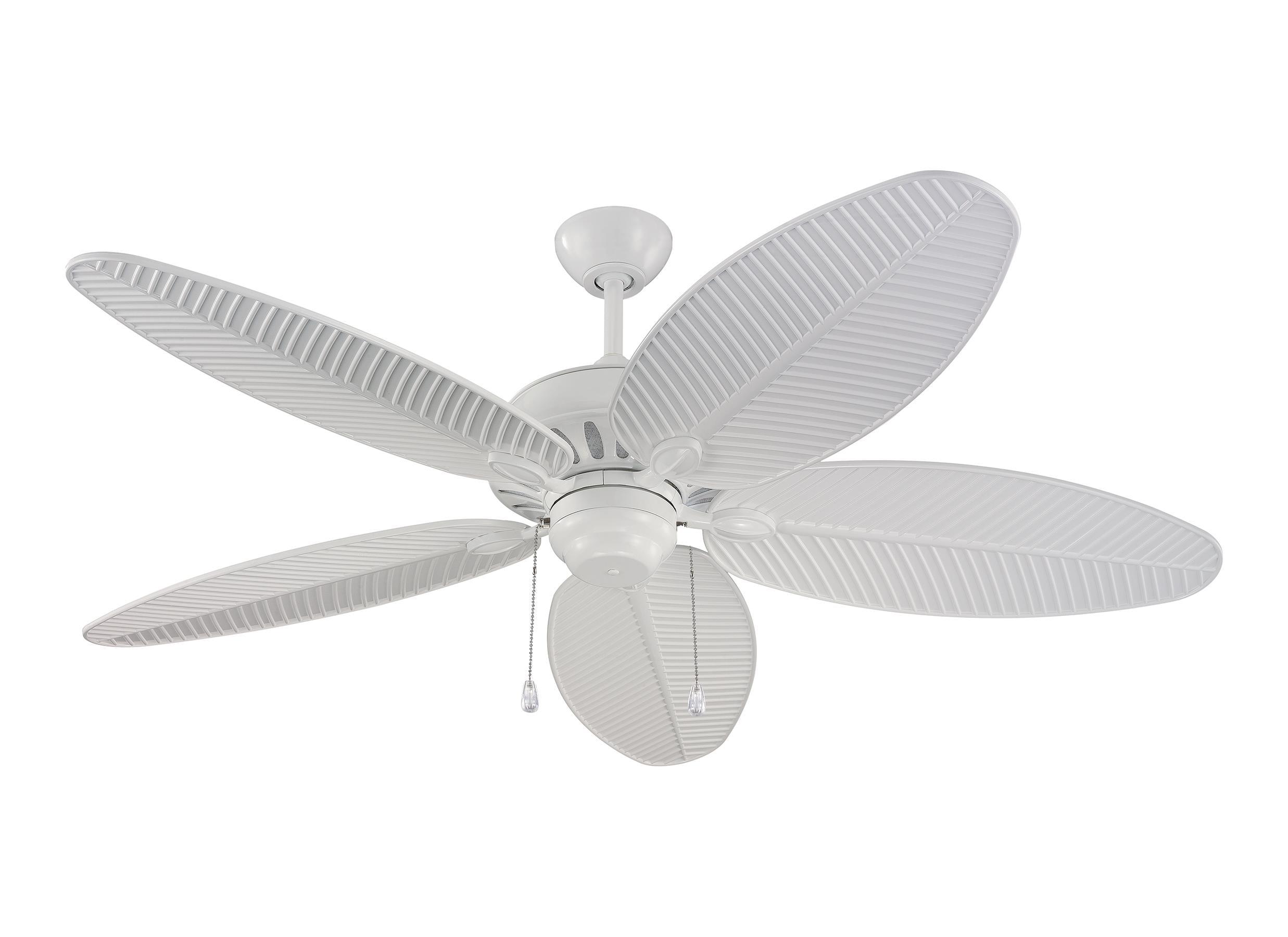 Cruise Tropical Palm 52" White Outdoor Ceiling Fan with Grain Blades