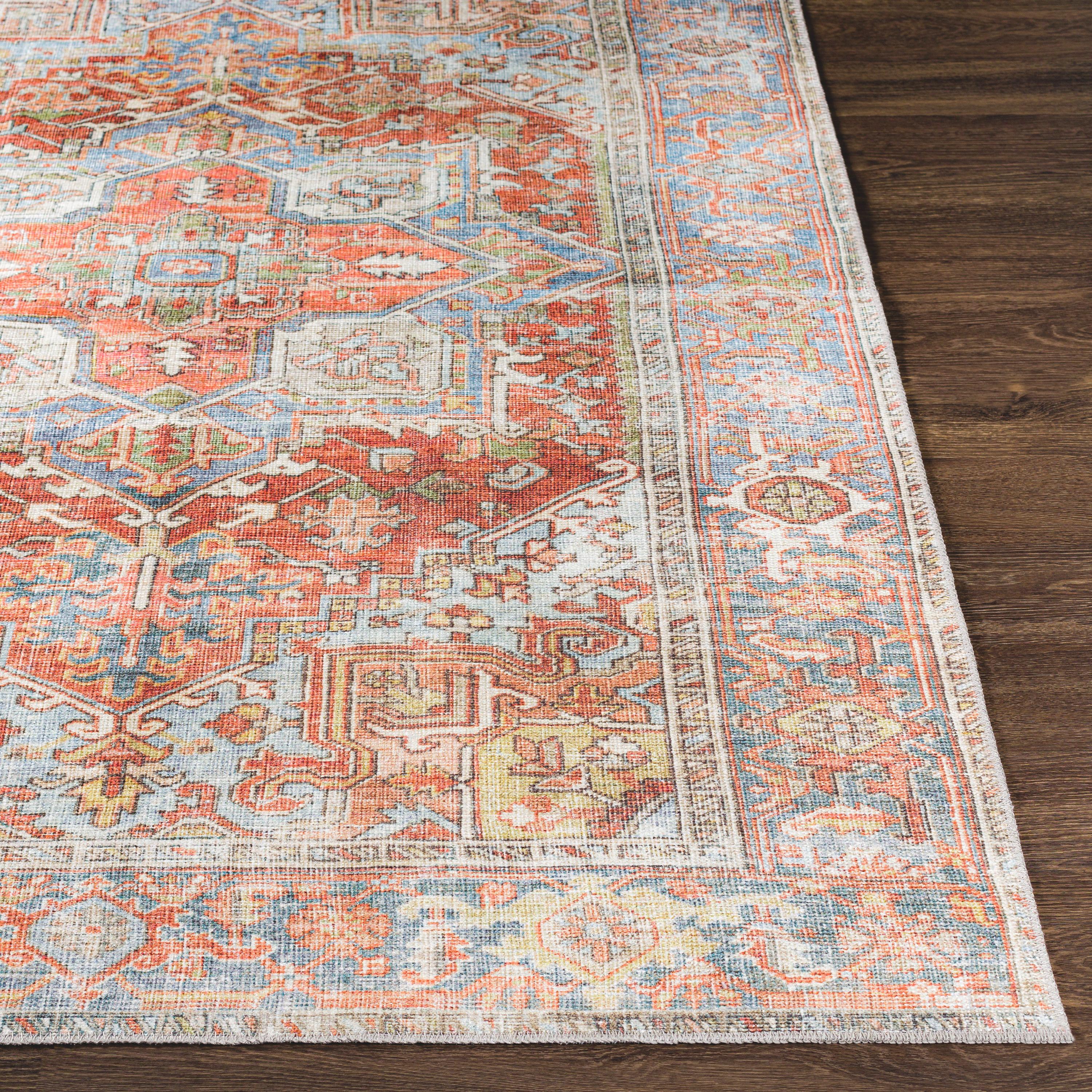 Livabliss 5'3"x7' Alanya Traditional Machine Washable Rug Brown