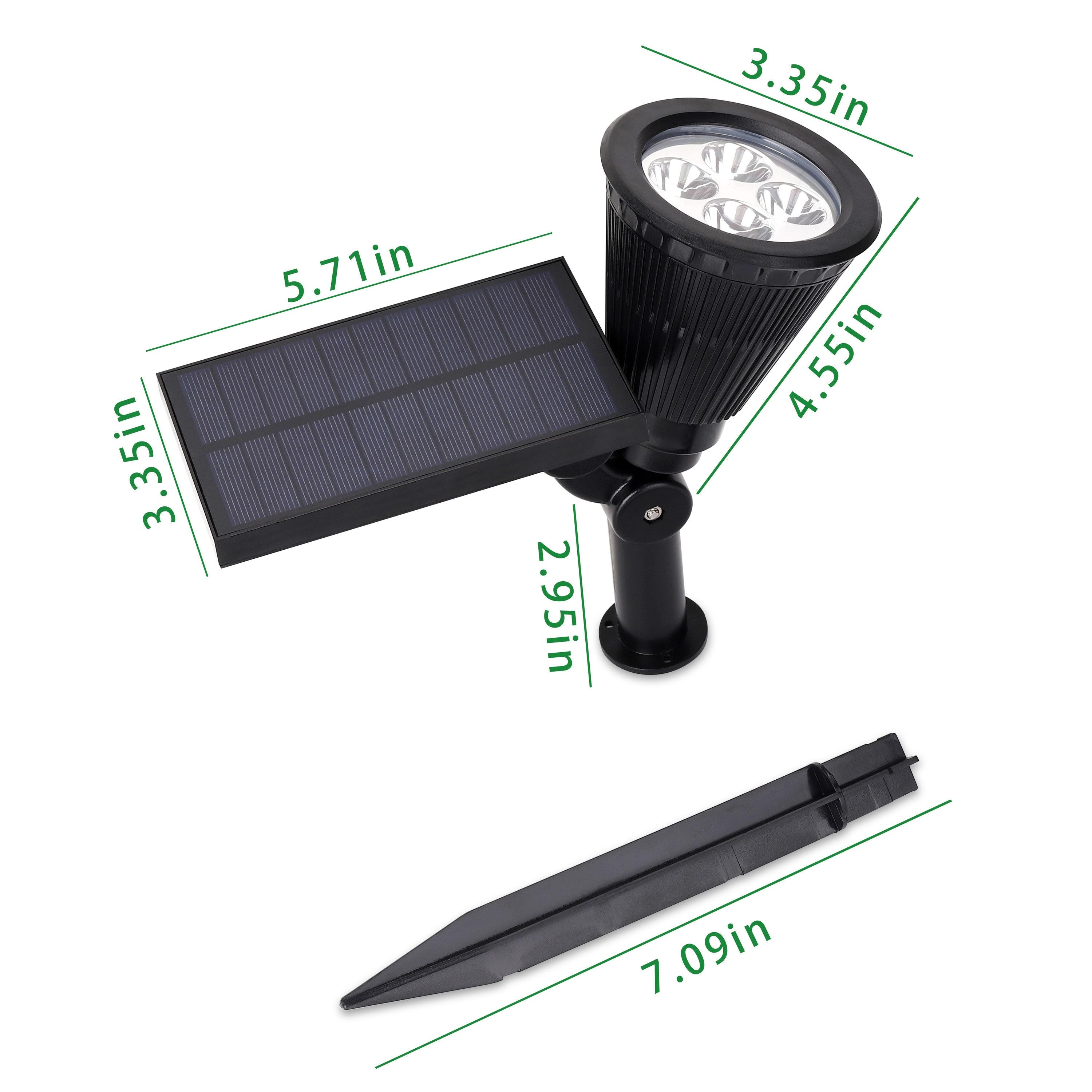 Outdoor Solar Adjustable Landscape LED Spot Lights (Set of 2)