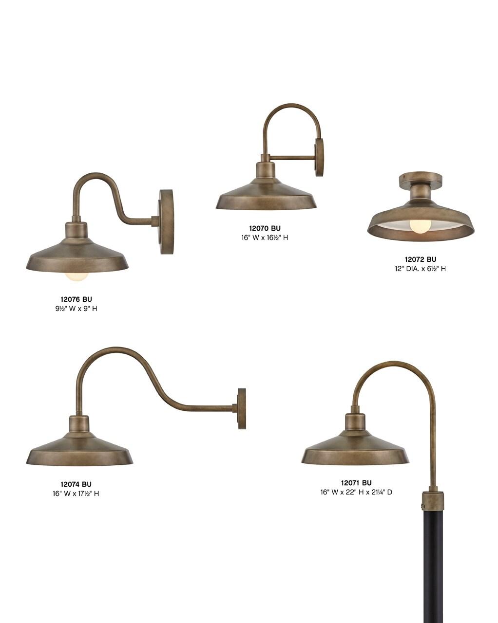 Forge Burnished Bronze Outdoor Flush Mount