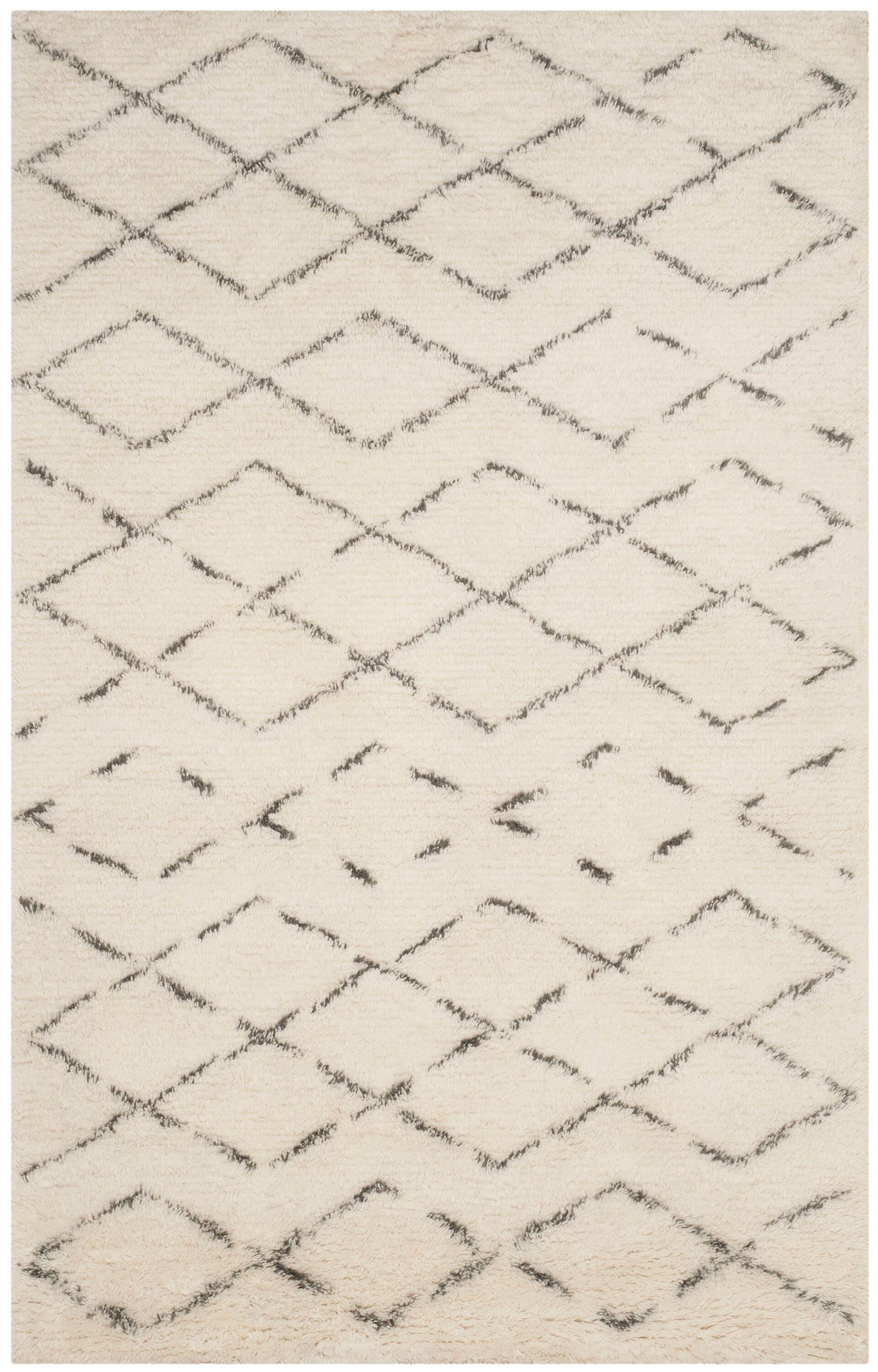 Casablanca CSB847 Hand Tufted Indoor Area Rug - Ivory/Grey - 5'x8' - Safavieh