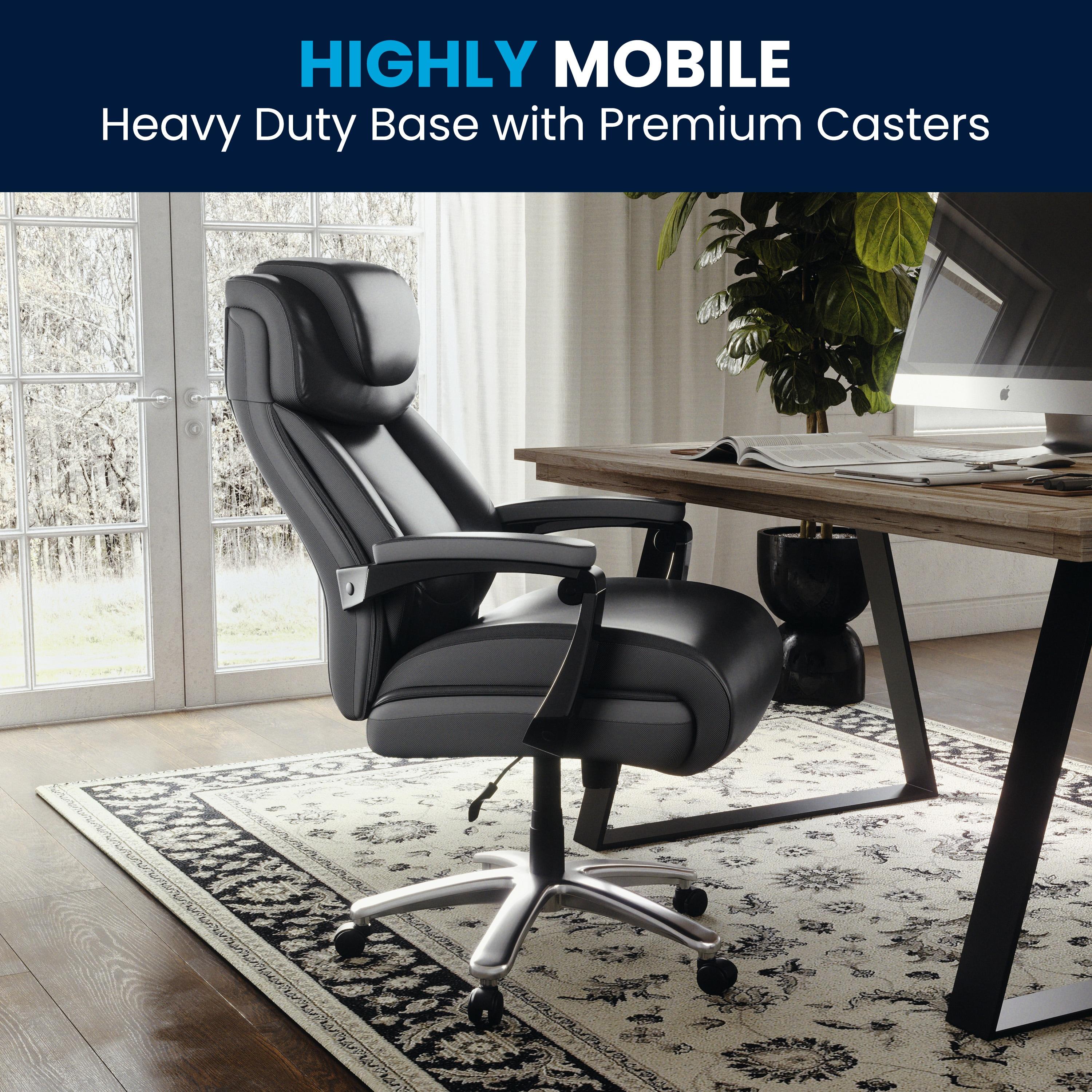 Flash Furniture Esmeralda Big & Tall LeatherSoft Ergonomic Office Chair with Headrest and Armrests by Flash Furniture