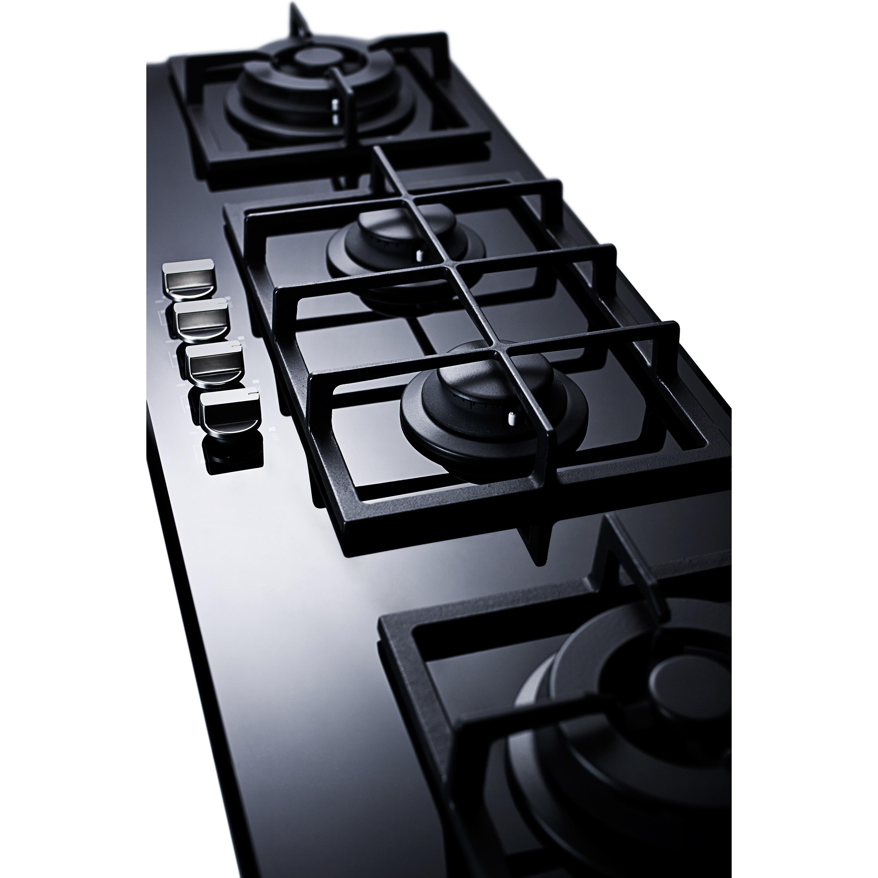 Summit Appliance Summit 40" Black Gas 4 Burner Cooktop