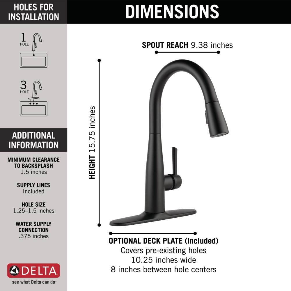 Essa Pull Down Single Handle Kitchen Faucet with MagnaTite® and Diamond Seal Technology