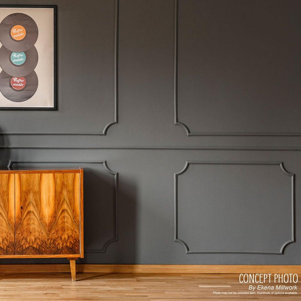 Ekena Millwork 1 5/8"H x 1/2"P x 94 1/2"L Ashford Smooth Panel Moulding