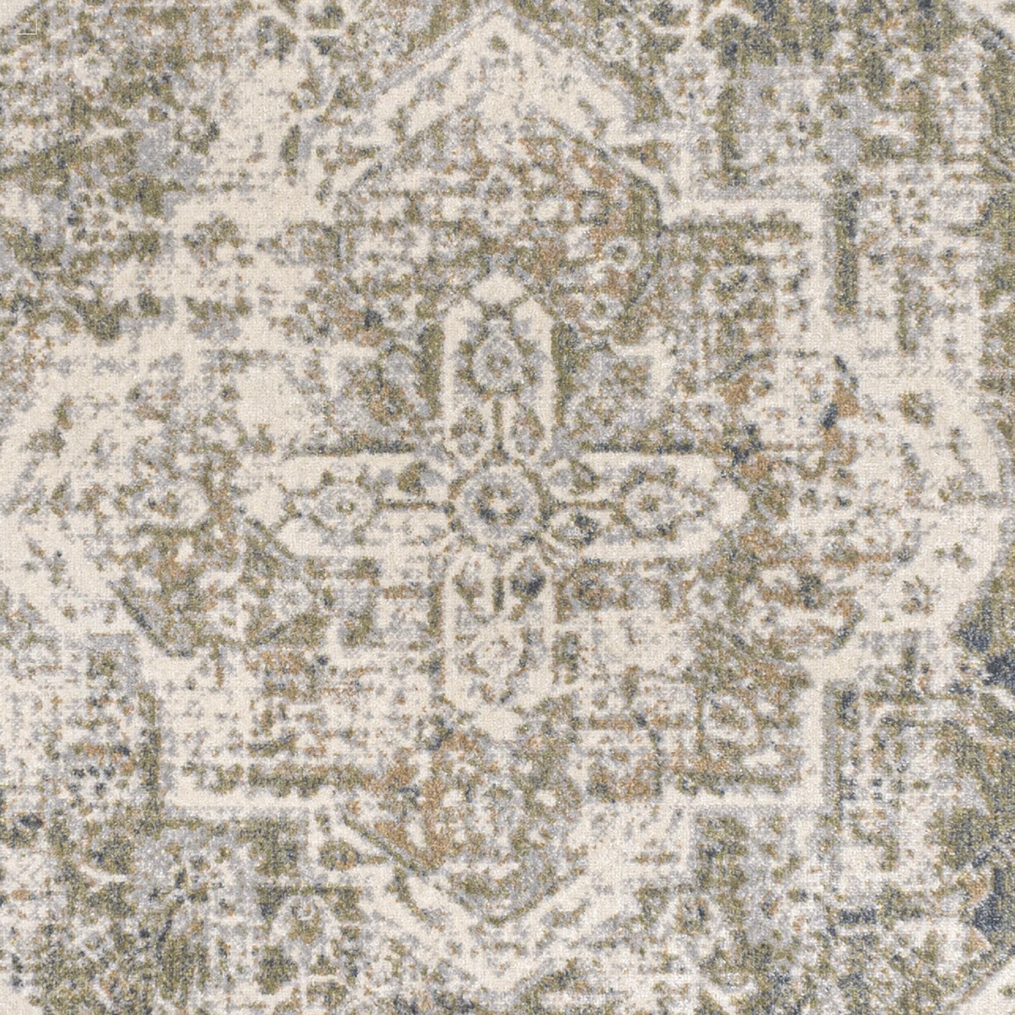 JONATHAN Y Keesha Bold Distressed Medallion Low-Pile Machine-Washable Indoor Area Rug