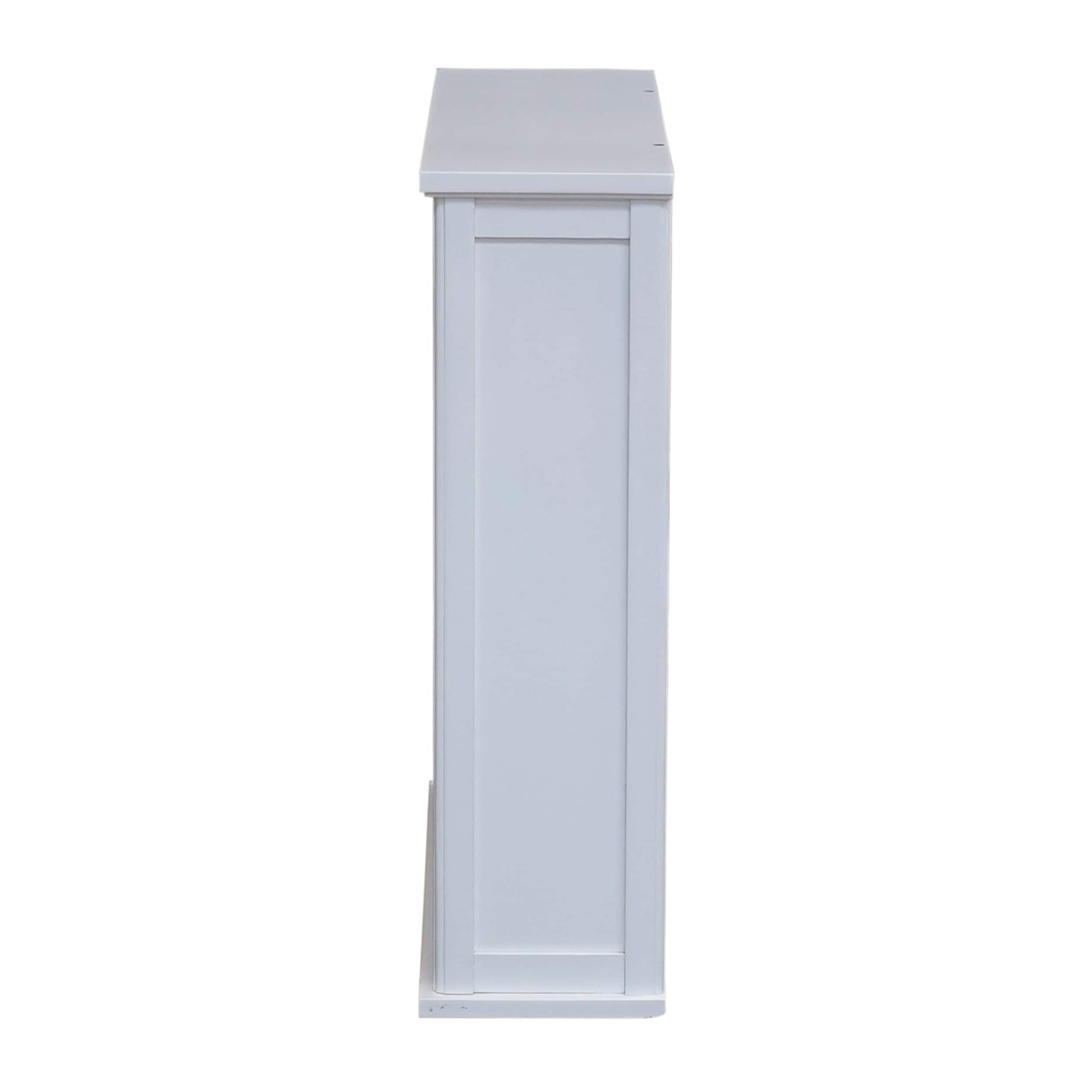 Dorset Wall Mounted Bath Storage Cabinet with Two Open Shelves White - Alaterre Furniture: Hardwood Construction, No Assembly Required
