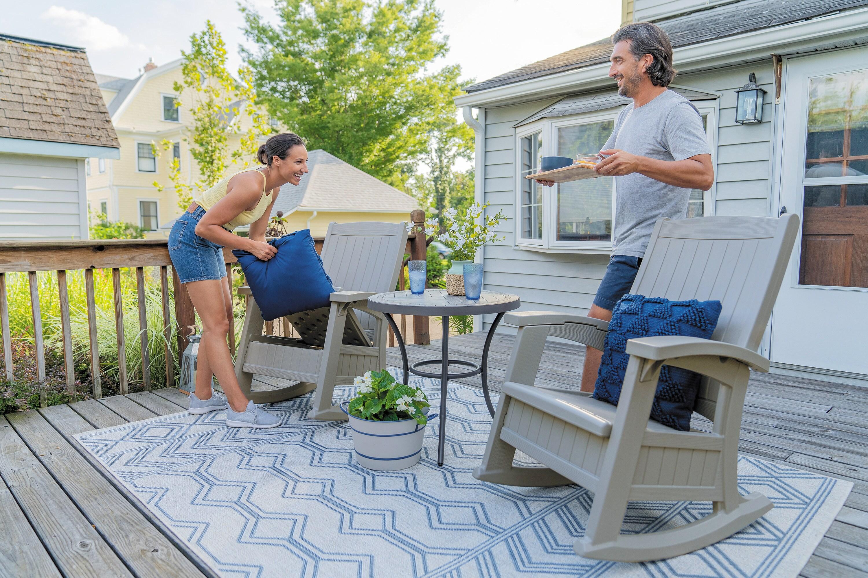 Suncast Suncast Outdoor Rocking Chair with Storage