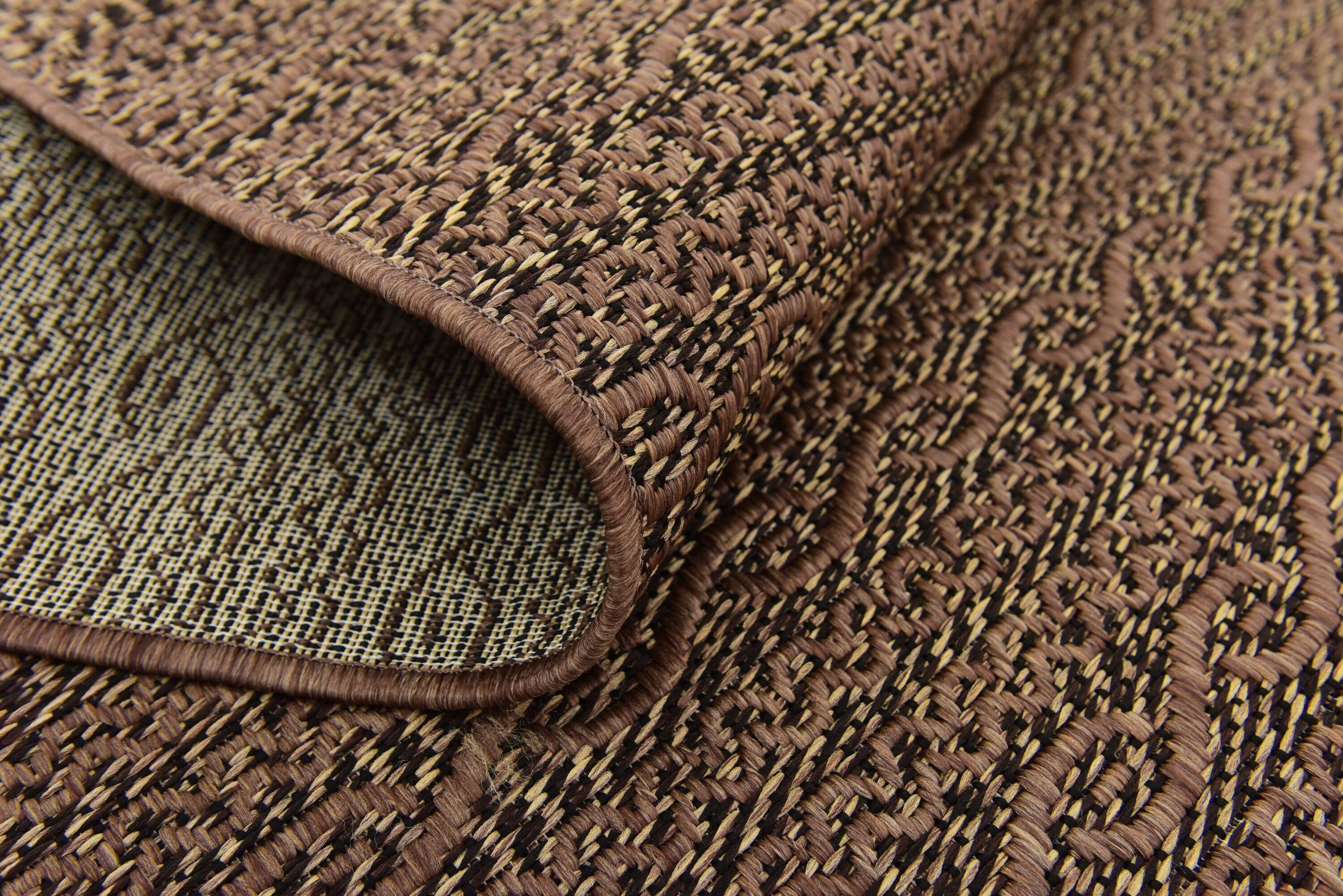 Unique Loom 8' 0 x 11' 4 Brown Outdoor Modern Links Area Rug