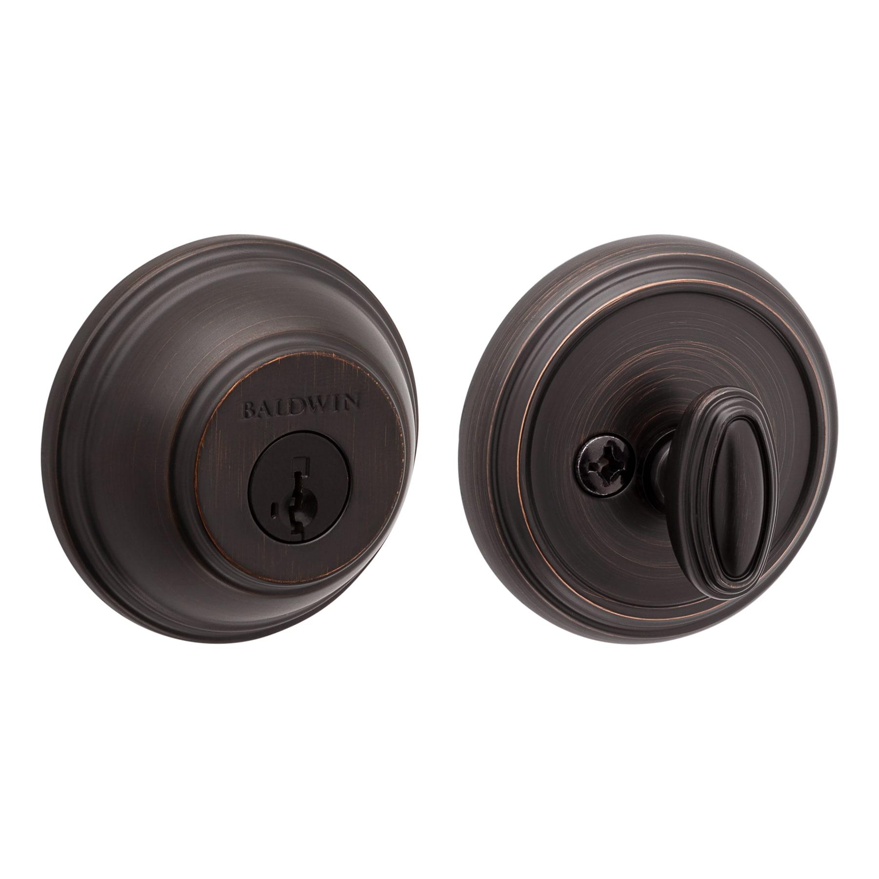 Baldwin Prestige 380 Round Single Cylinder Deadbolt Featuring SmartKey® Security