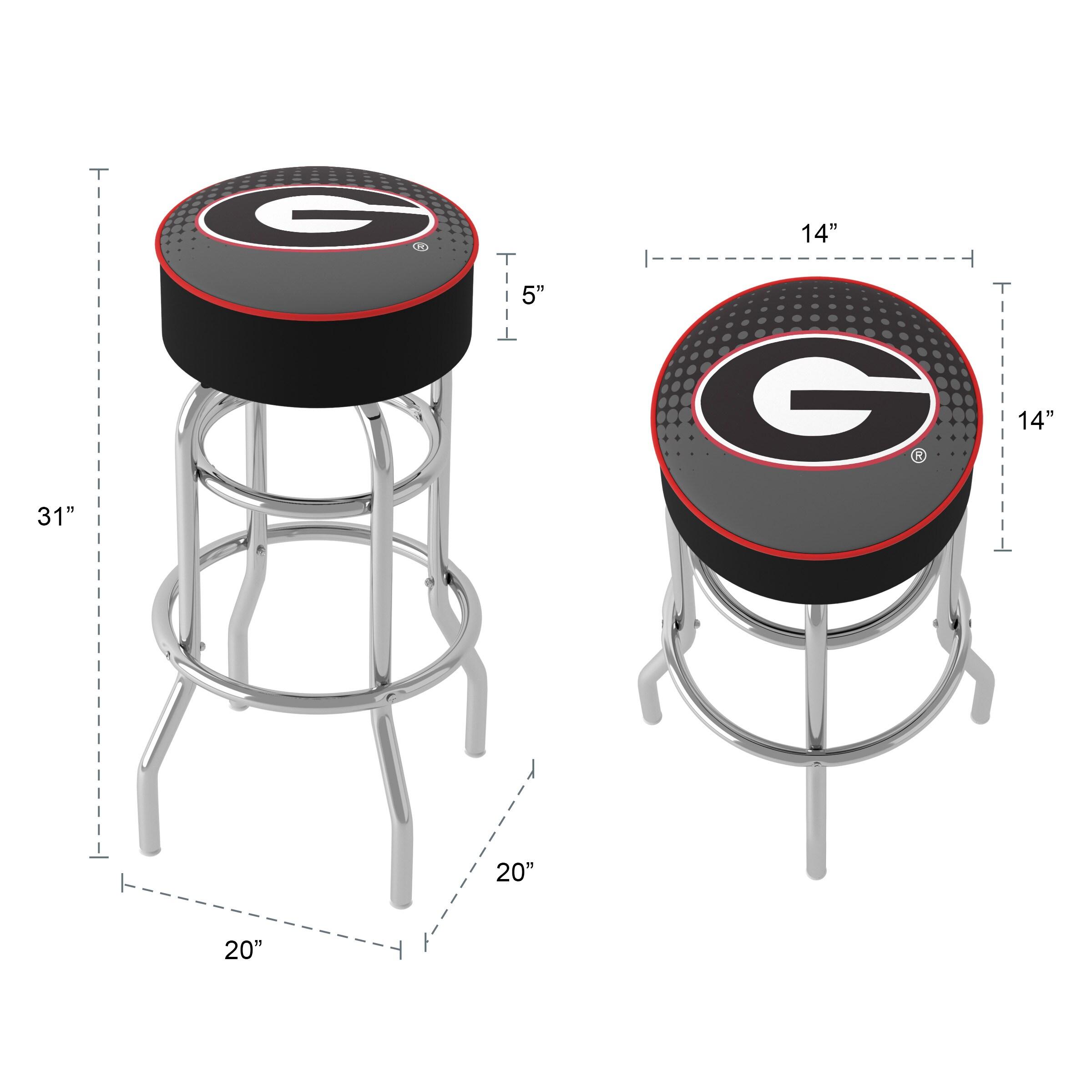 Trademark Global NCAA Swivel Upholstered Counter Stool with Metal Frame