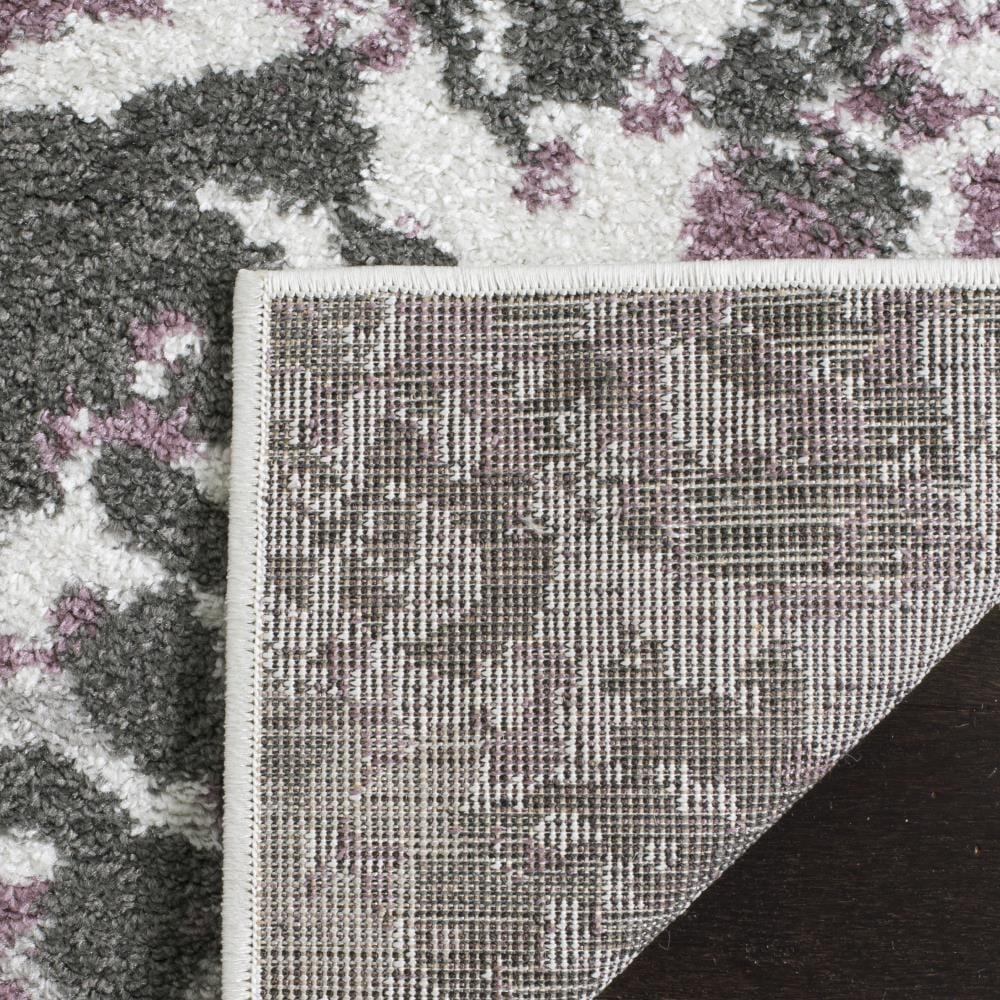Adirondack ADR115 Machine Made Indoor Area Rug - Ivory/Purple - 6'x9' - Safavieh