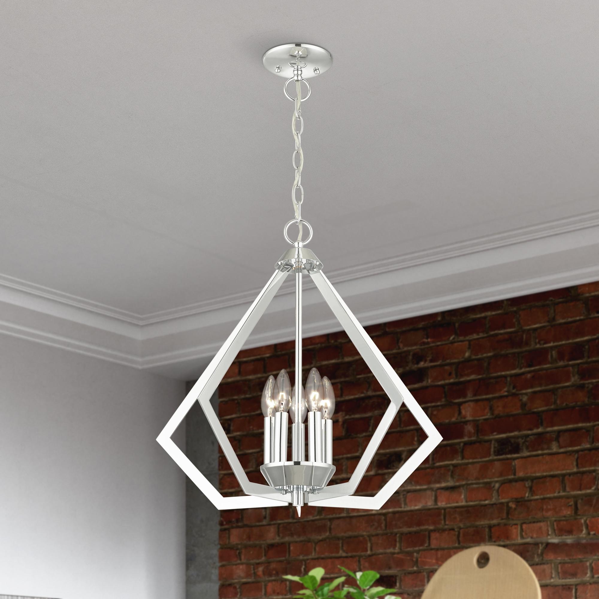 Livex Lighting Prism 5 - Light Chandelier in  Polished Chrome