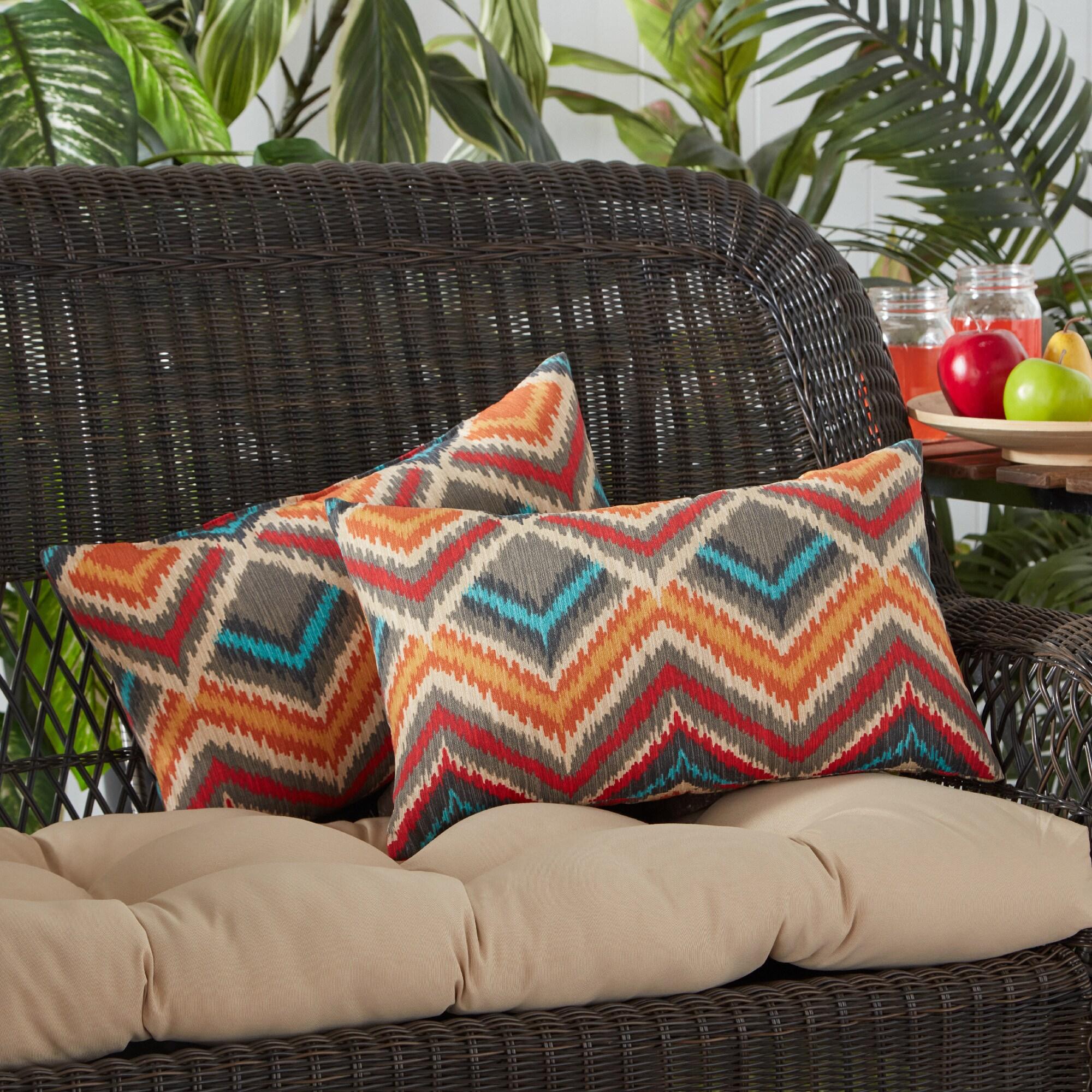 Indoor/Outdoor Reversible Throw Pillow