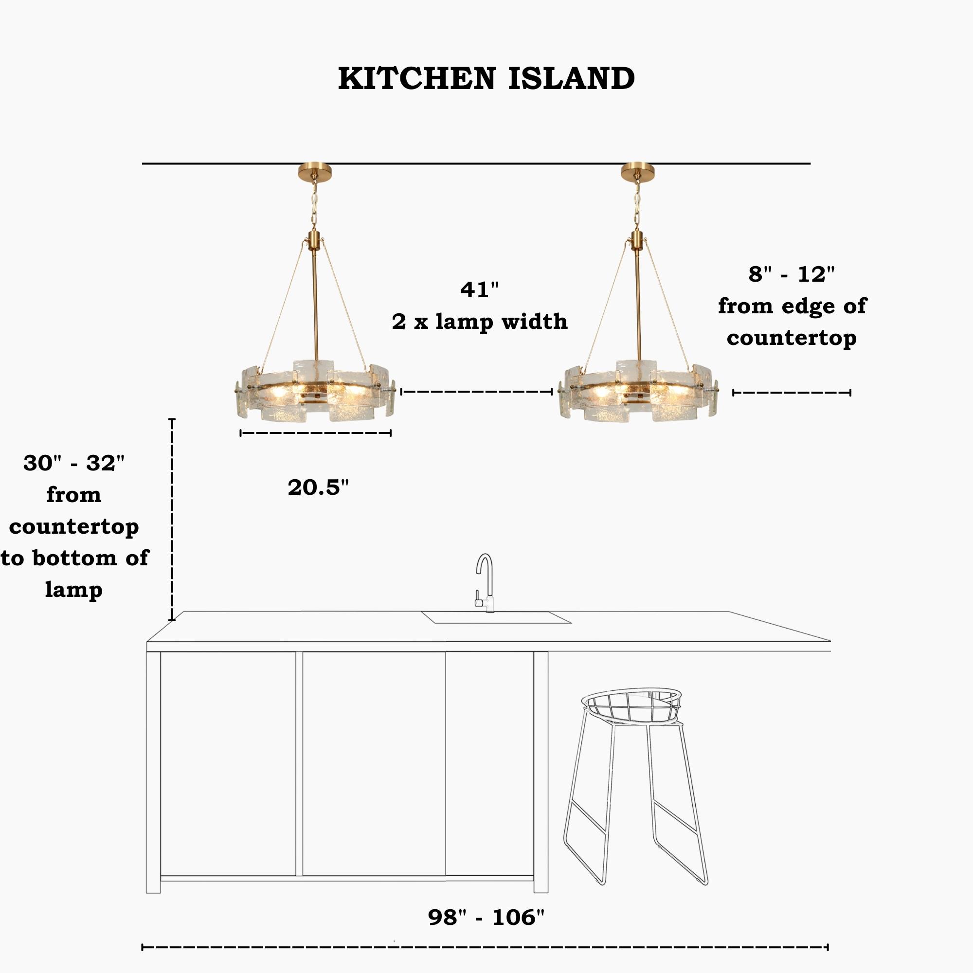 Modern Glam Gold 6-Light Drum Chandelier Textured Glass Pendant Light for Dining Room - D 20.5" x H 24"