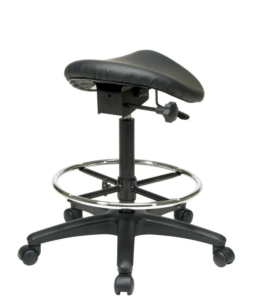 Office Star Products Backless Stool with Saddle Seat