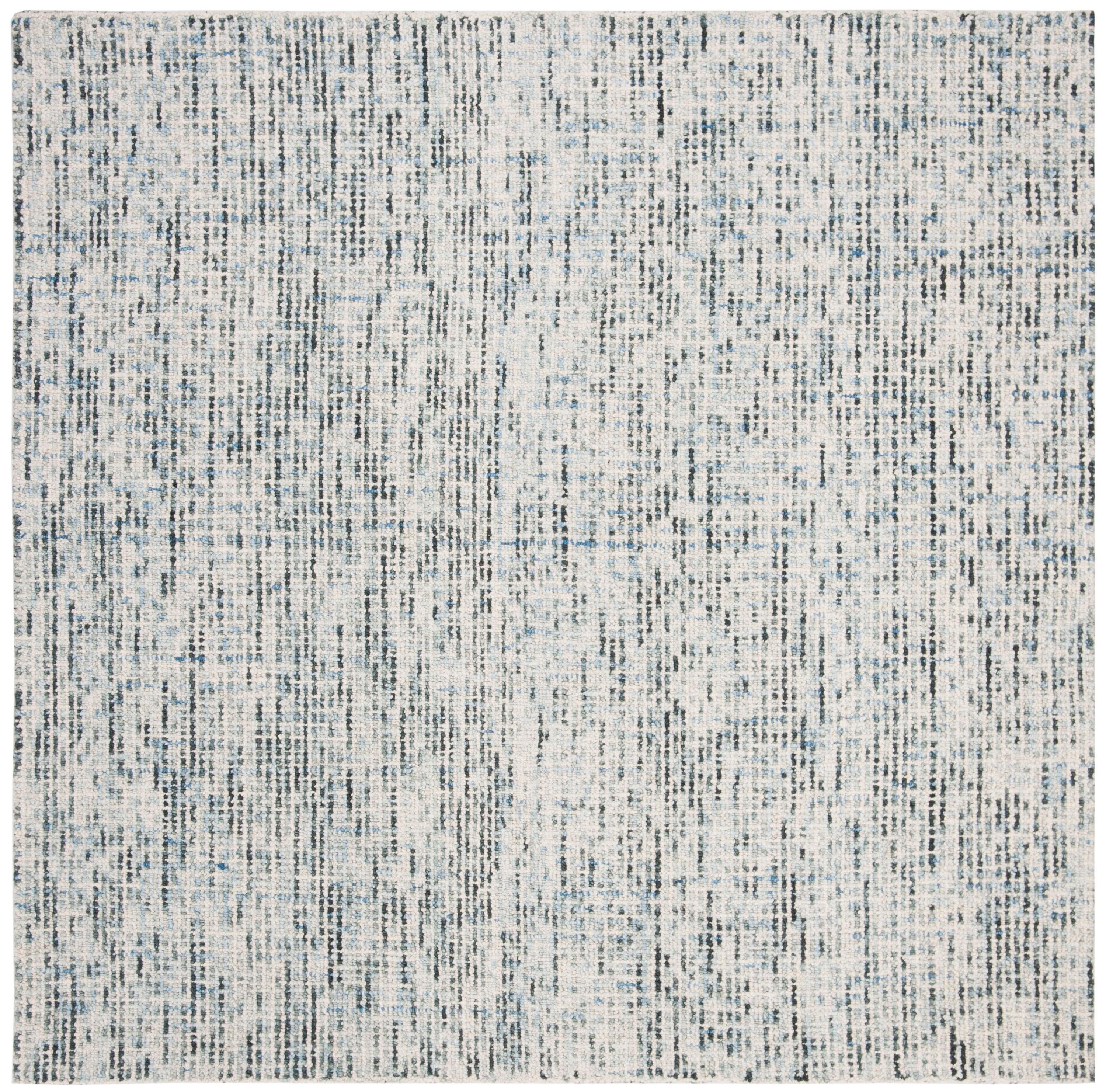 Abstract ABT468 Handmade Indoor Area Rug - Blue/Charcoal - 6'x6' - Safavieh
