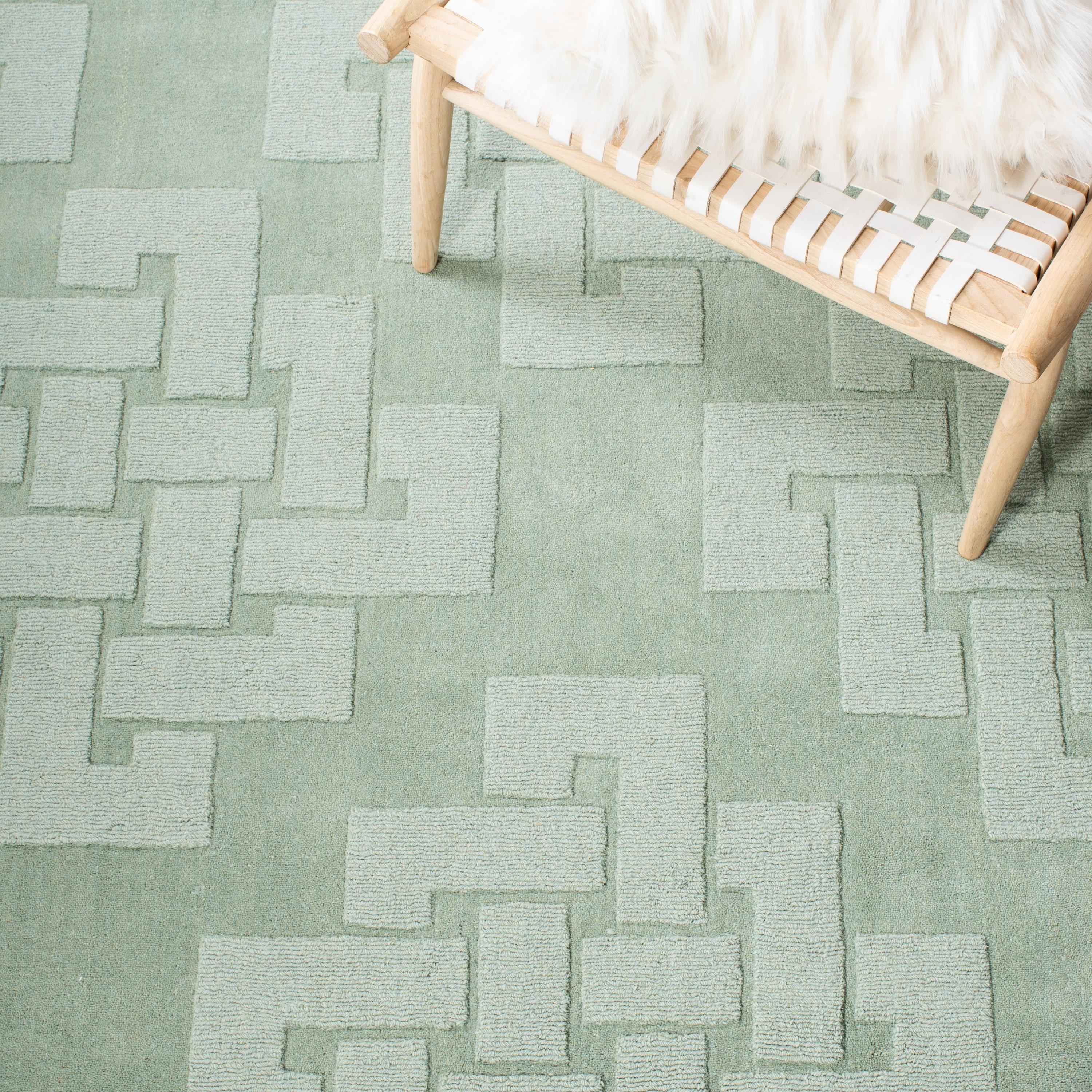 Martha Stewart Hand Tufted Wool Pile Geometric Rug
