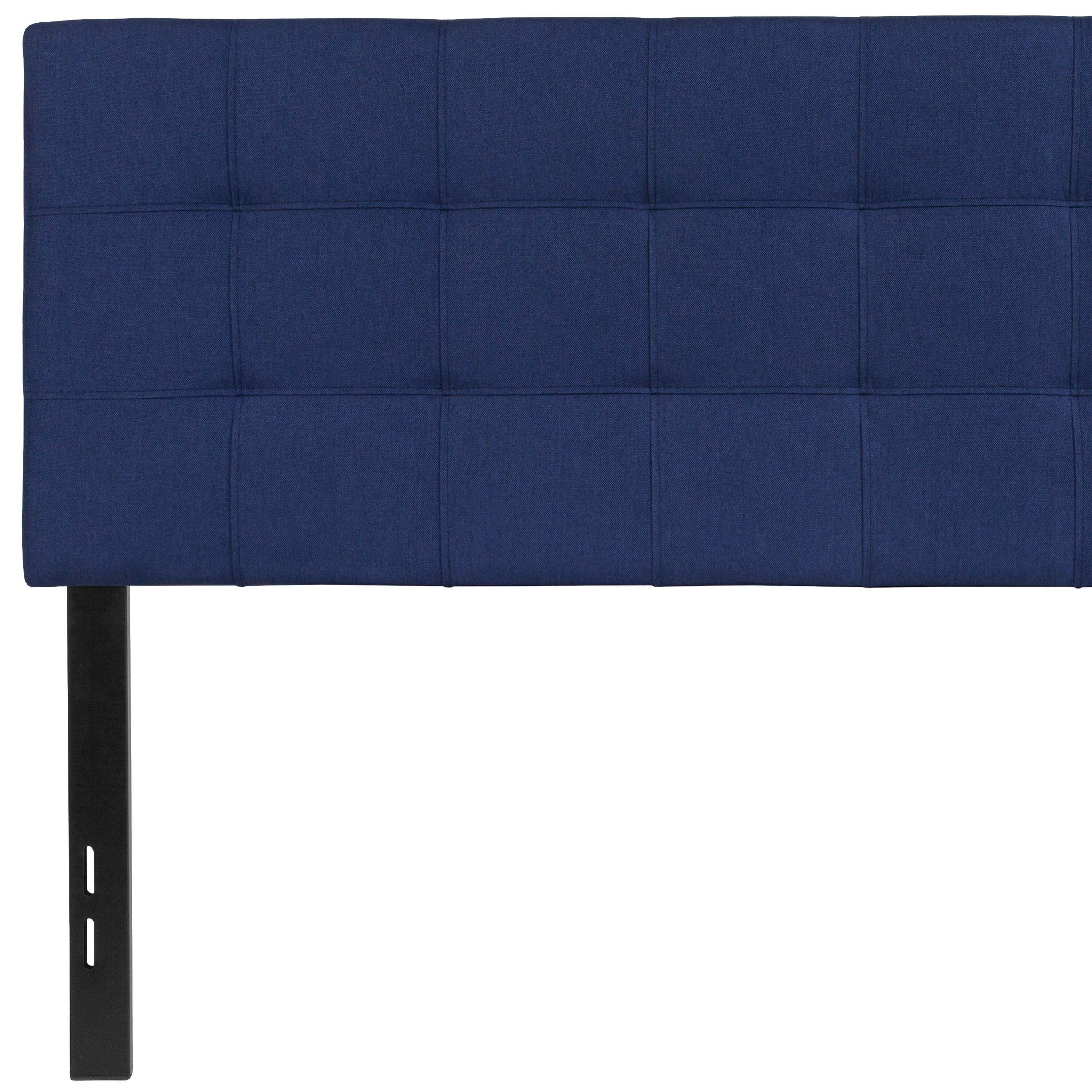 Flash Furniture Bedford Tufted Upholstered Full Size Headboard in Navy Fabric