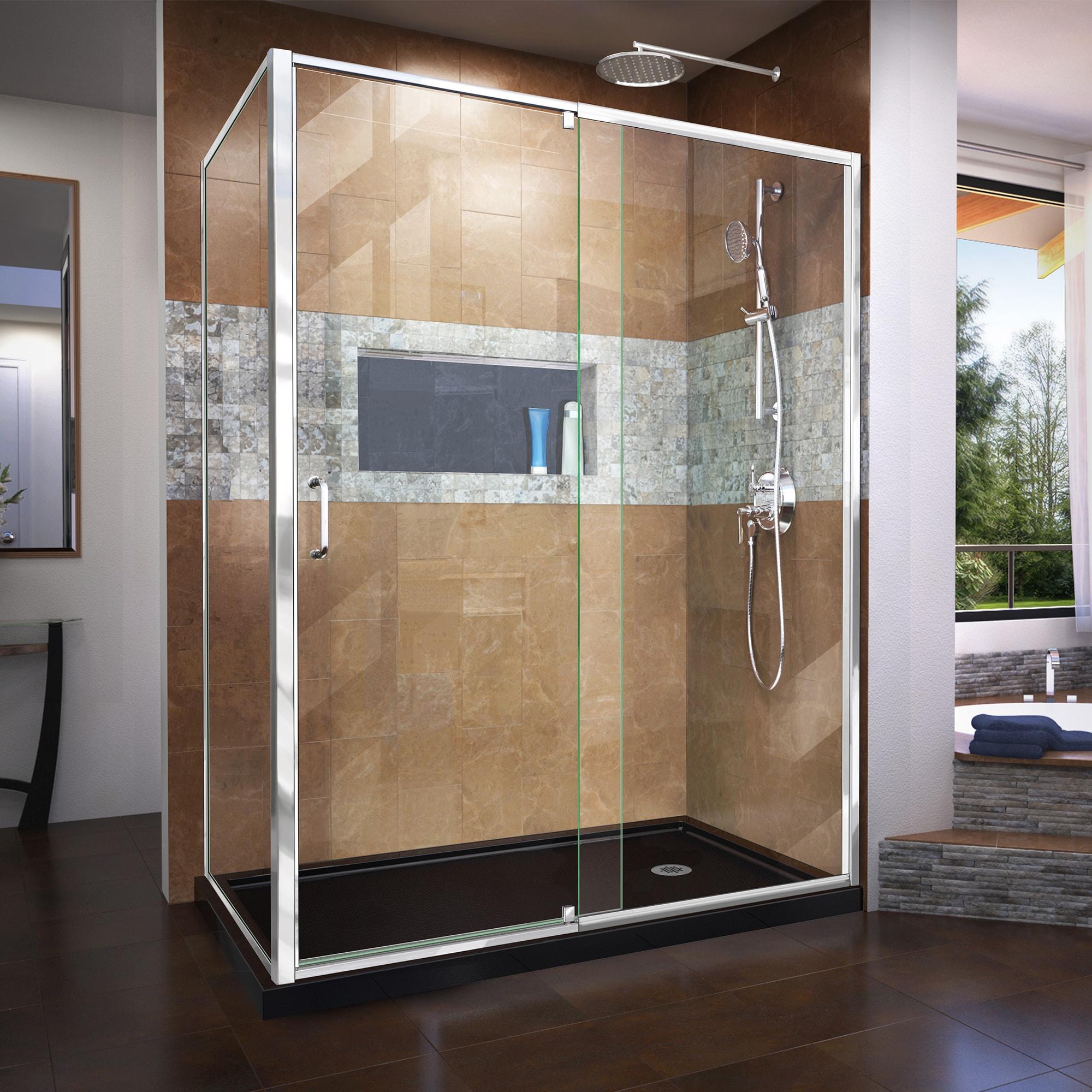 Flex 34.5" x 72" Rectangle Pivot Shower Enclosure