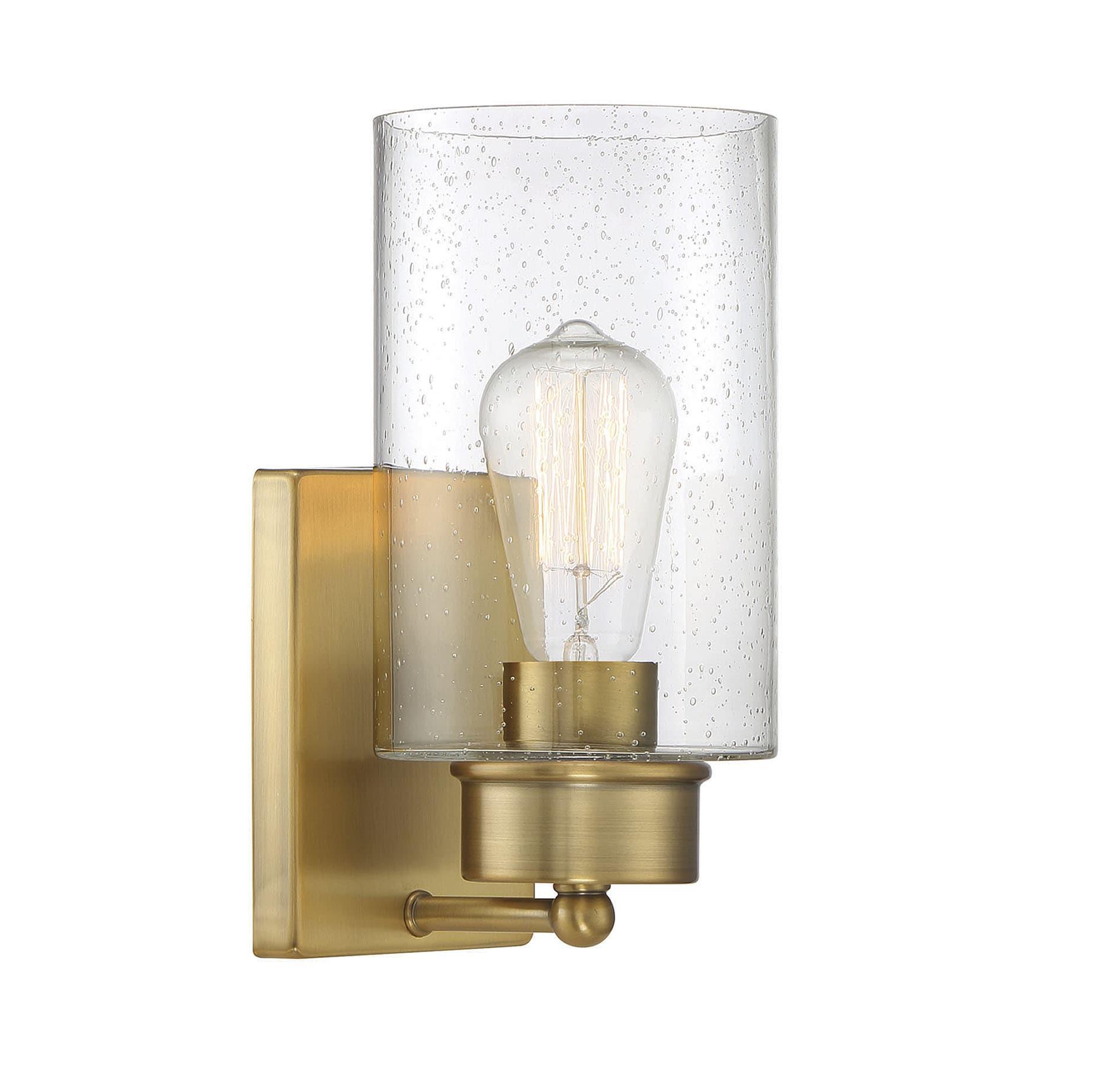 Edgewood Nickel Dimmable 1-Light Wall Sconce with Clear Glass